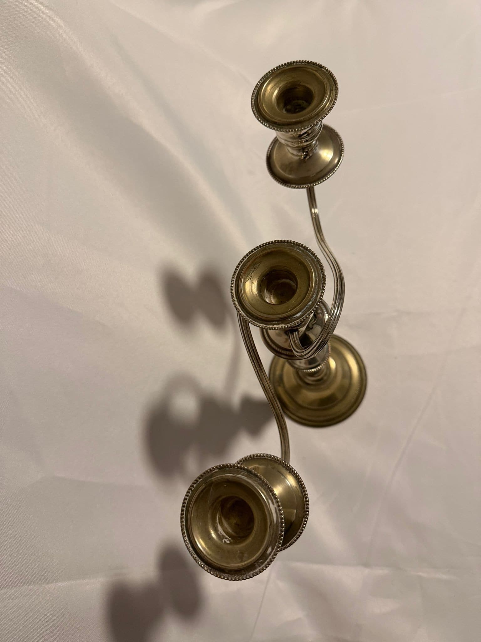 Vintage 3-Light Candelabra Silver Plated on Copper — photo 8 of 8