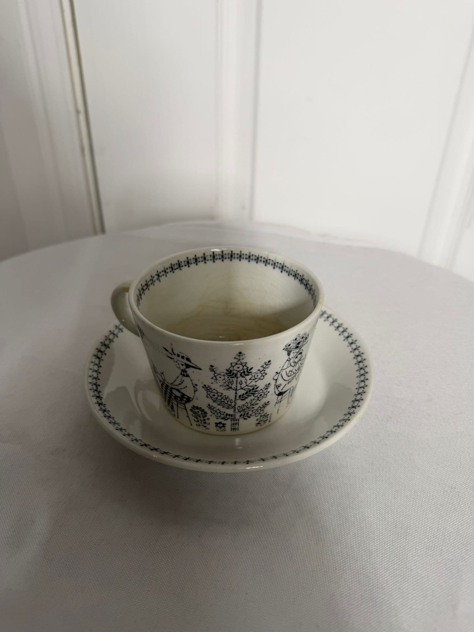 Vintage Arabia Finland Emilia Tea Cup & Saucer Set - 8 Piece Collection — photo 4 of 9