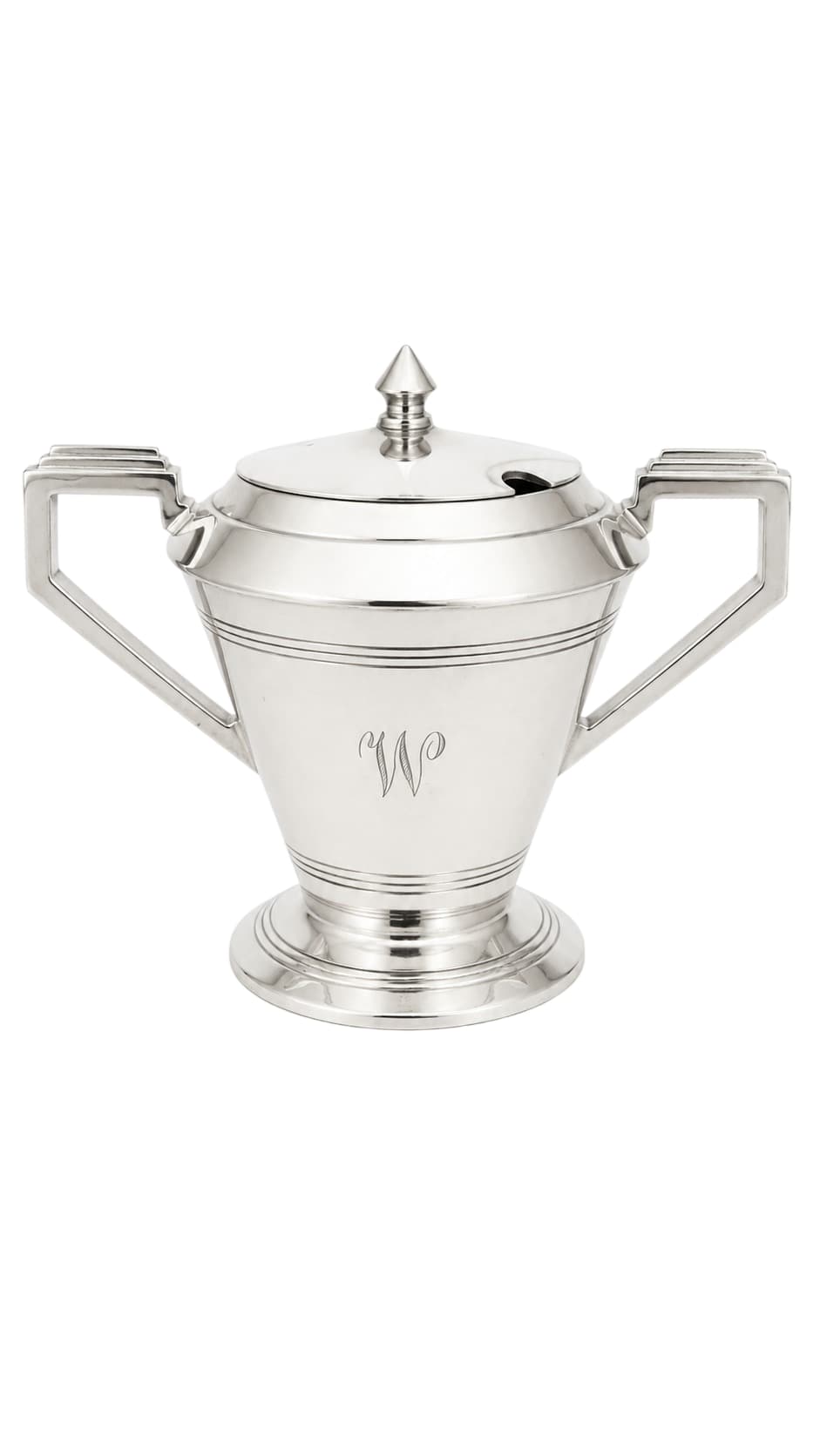 Vintage Art Deco Silver Plated Sugar Bowl With Lid — photo 1 of 7