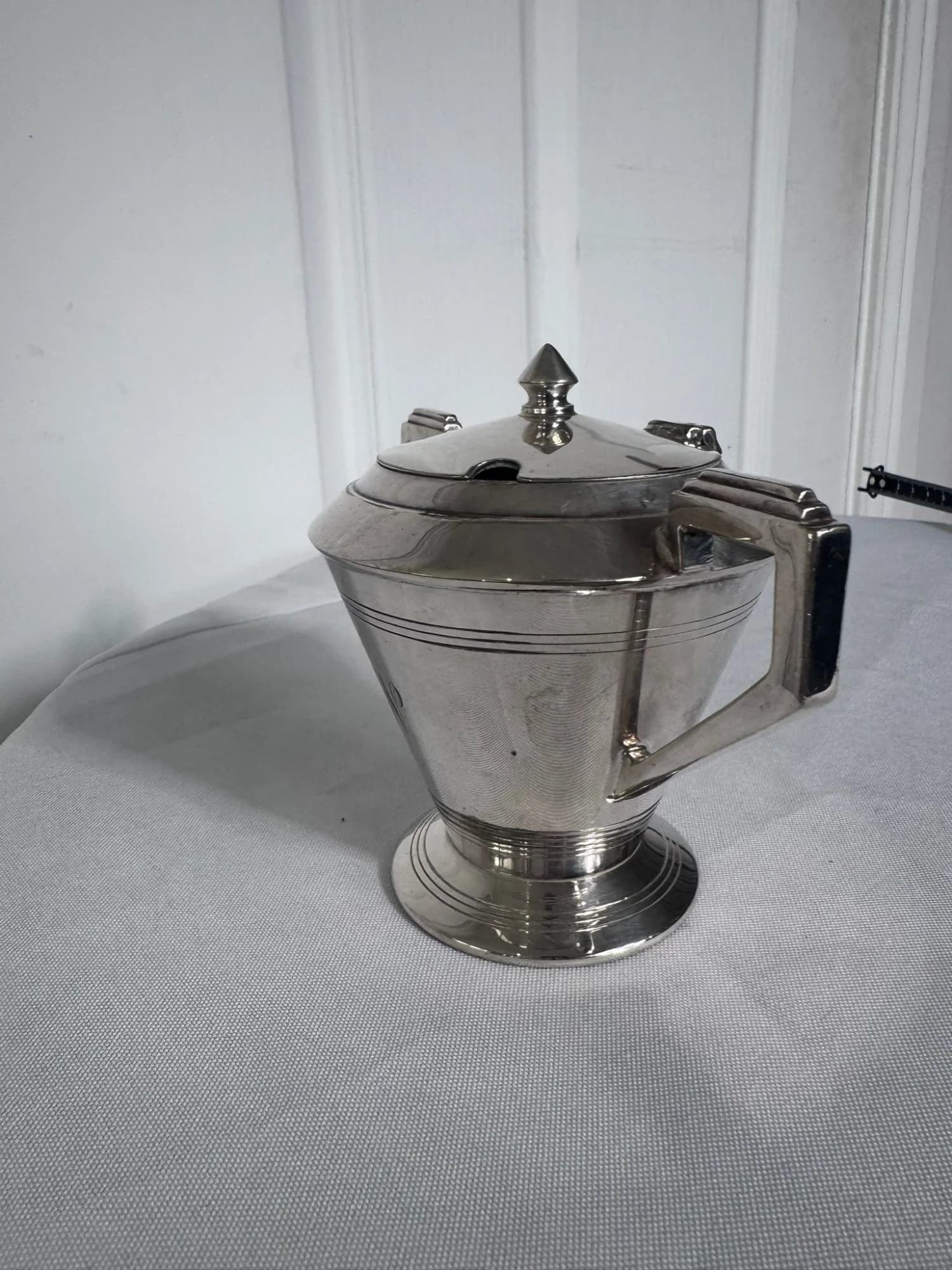 Vintage Art Deco Silver Plated Sugar Bowl With Lid — photo 3 of 7