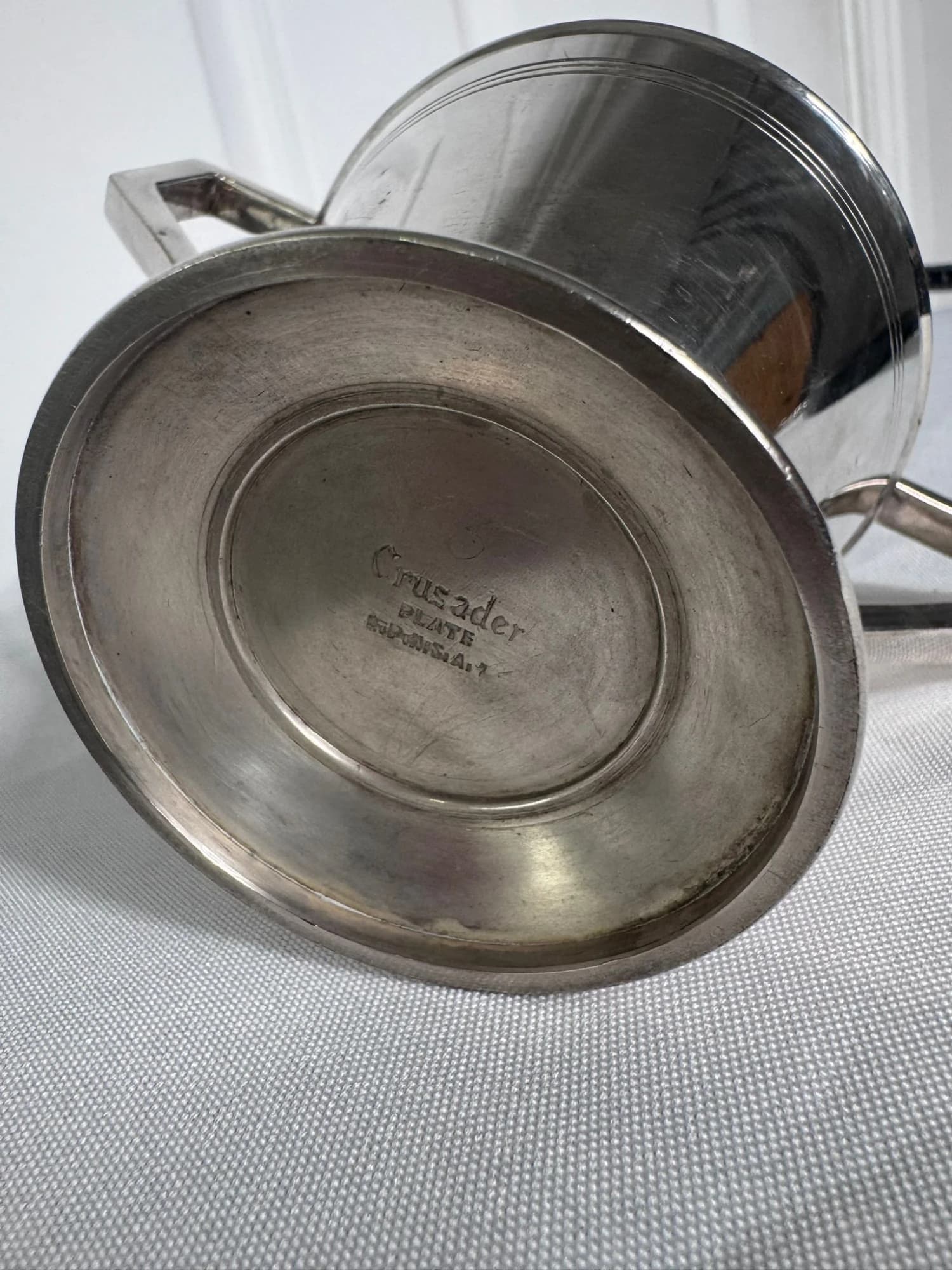 Vintage Art Deco Silver Plated Sugar Bowl With Lid — photo 6 of 7