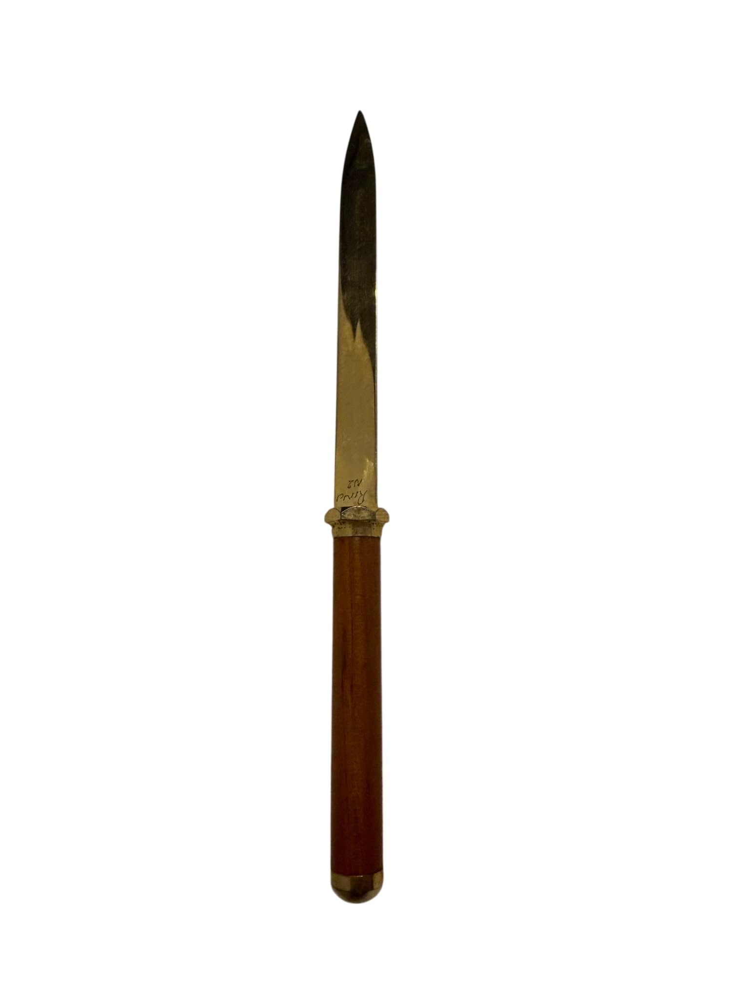 Vintage Brass and Wood Handle Letter Opener Gold and Brown — photo 1 of 4