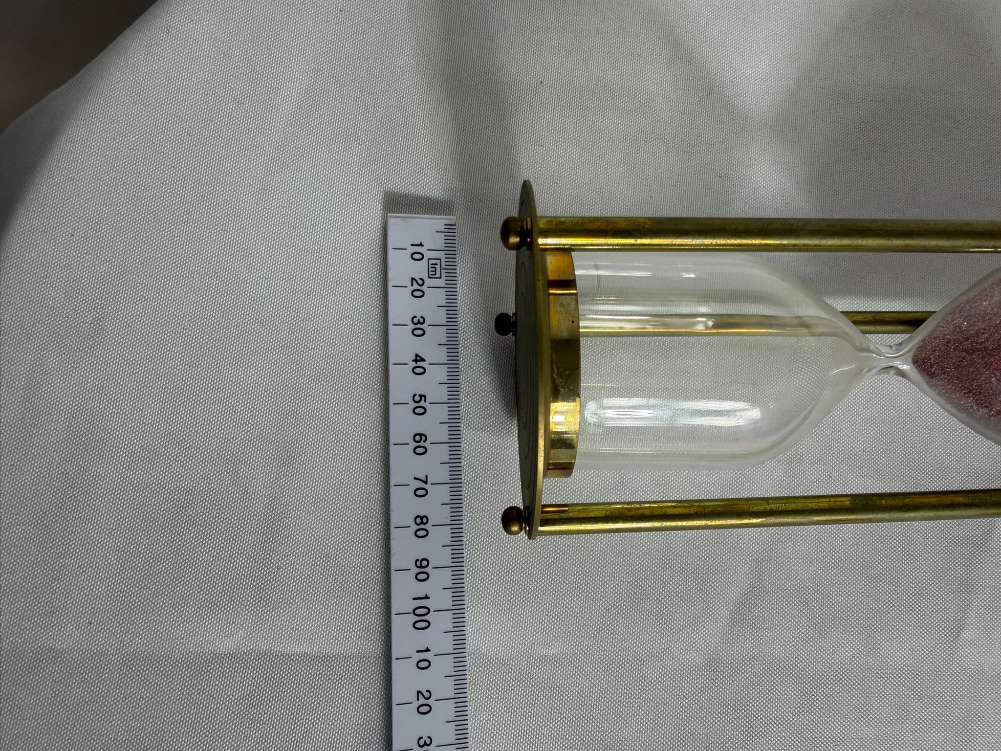 Vintage Brass Hourglass with Pink Sand - Decorative Home Decor — photo 7 of 7