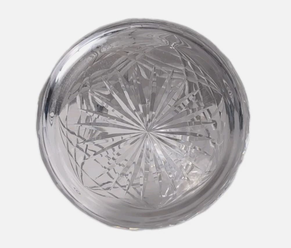 Vintage Cut Crystal Glass Decanter - Hobstar & Pinwheel Pattern — photo 5 of 10