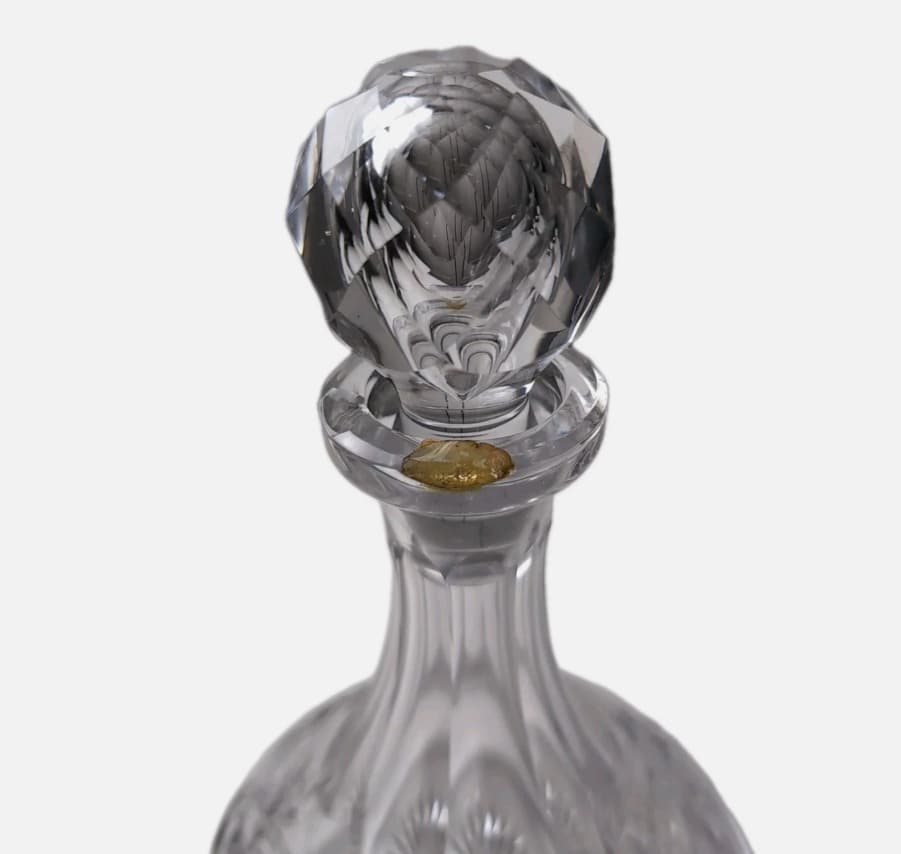 Vintage Cut Crystal Glass Decanter - Hobstar & Pinwheel Pattern — photo 8 of 10