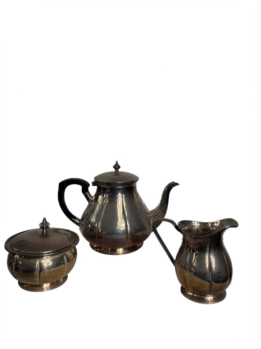 Vintage EPNS Silver Plated Tea Service Set Hand Fluted — photo 1 of 13