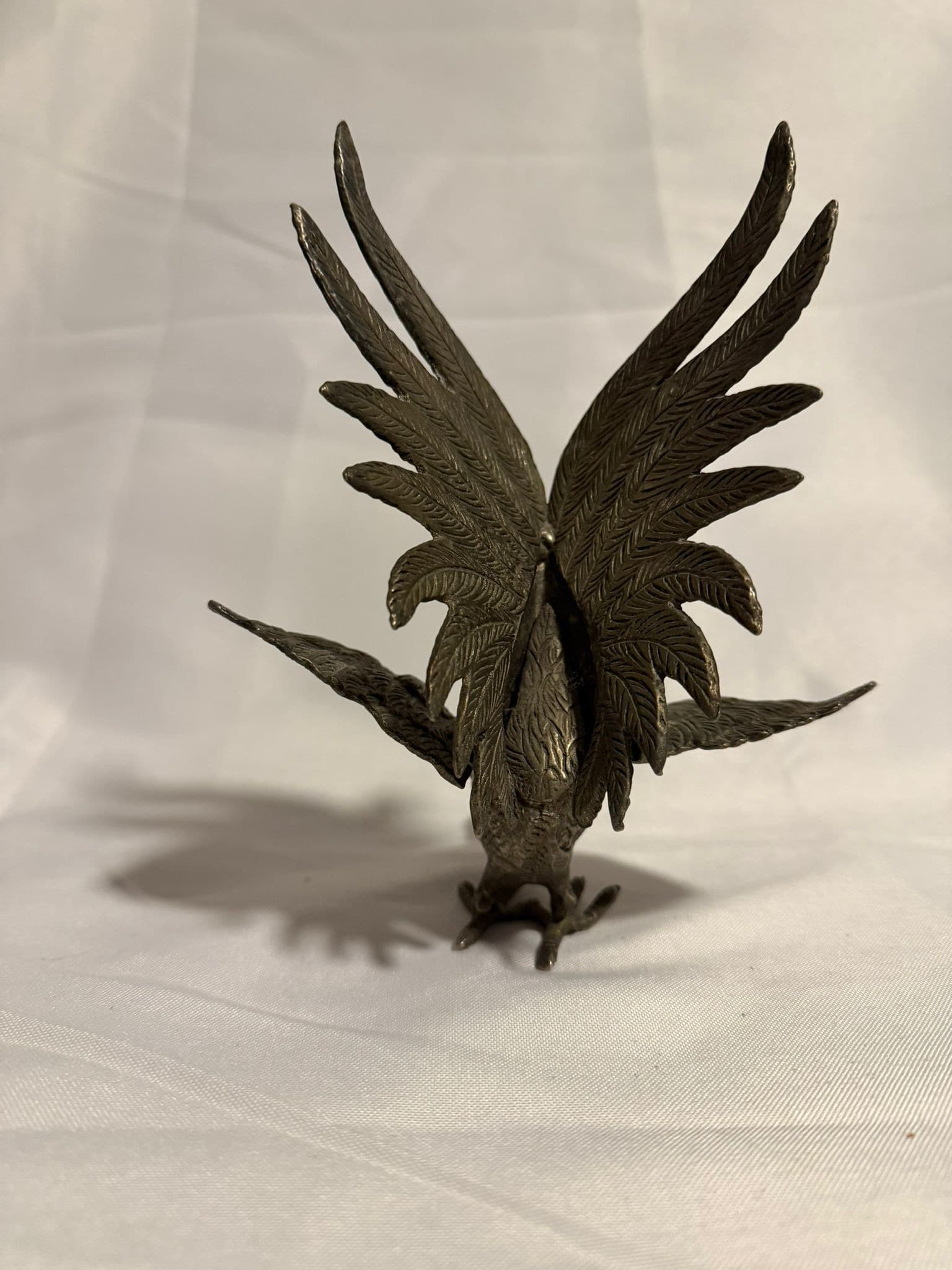 Vintage Fighting Rooster Figurines Silver-Toned Set of 2 — photo 4 of 10