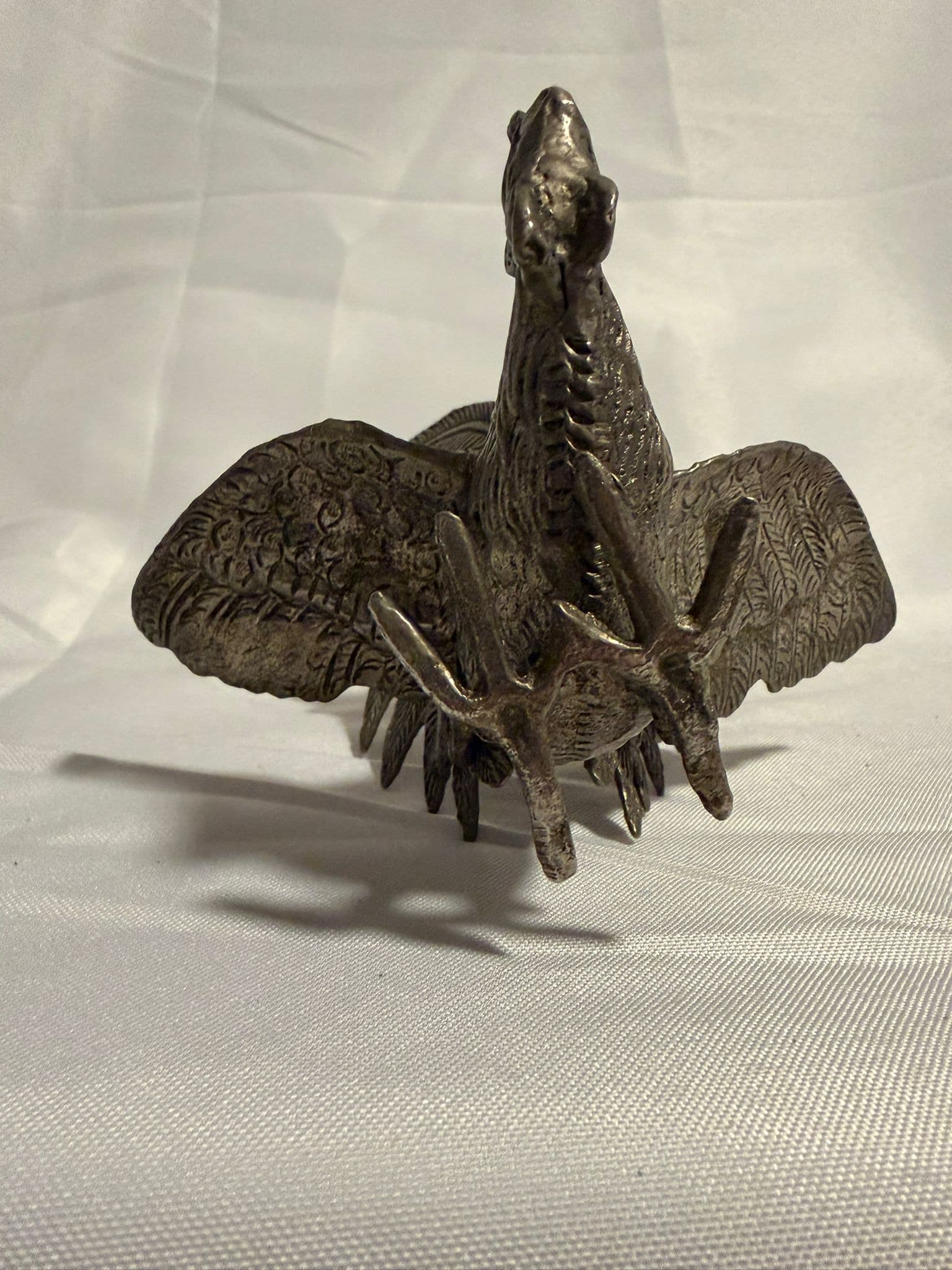 Vintage Fighting Rooster Figurines Silver-Toned Set of 2 — photo 5 of 10
