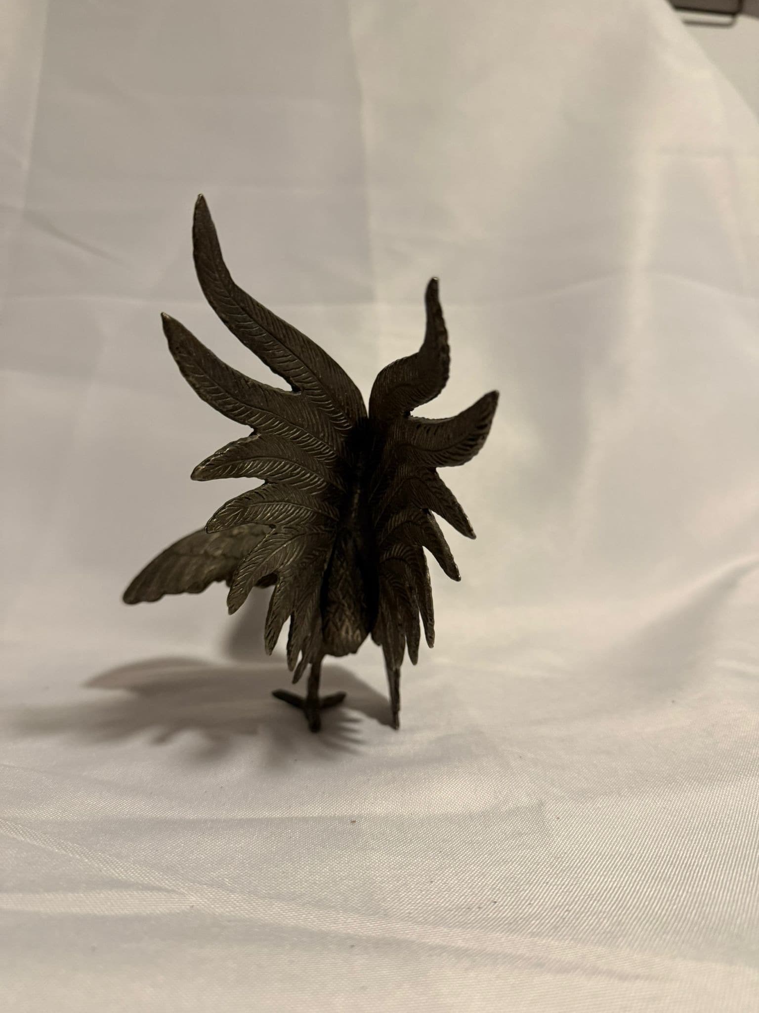 Vintage Fighting Rooster Figurines Silver-Toned Set of 2 — photo 10 of 10