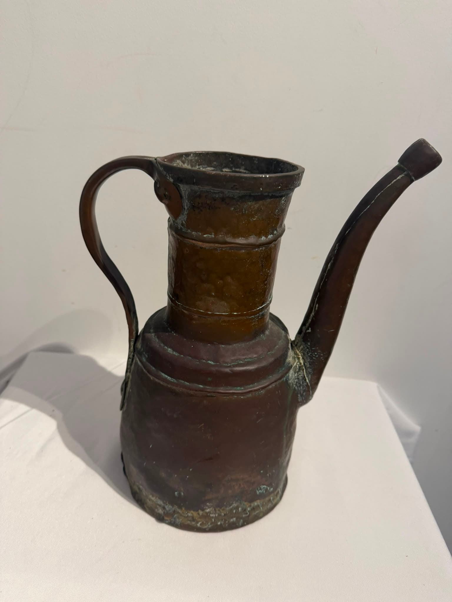 Vintage Hand-Hammered Copper Ewer Decorative Antique Pitcher — photo 2 of 5