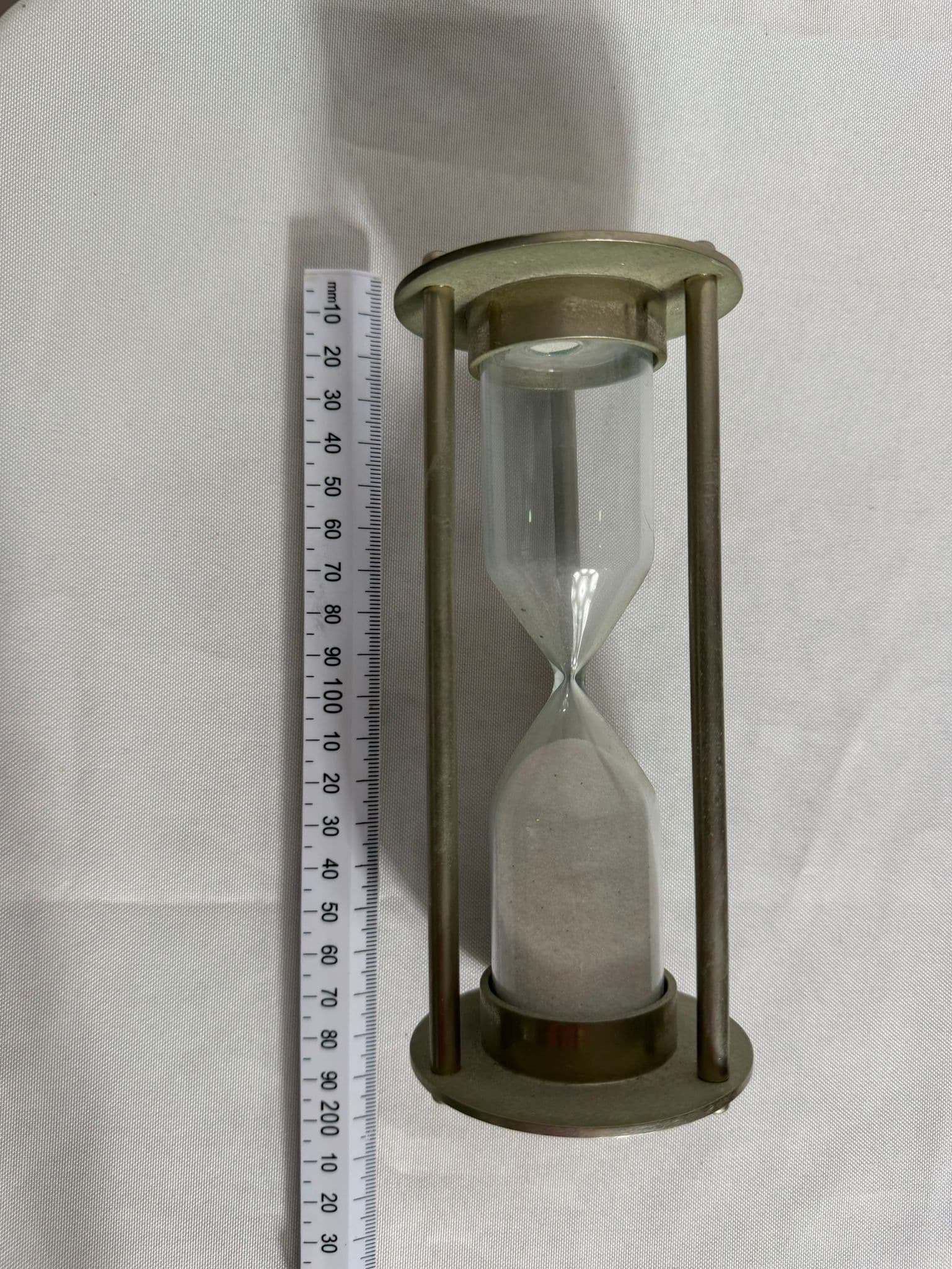 Vintage Large Metal Frame Hourglass Sand Timer - Bronze Tone Decor — photo 3 of 6