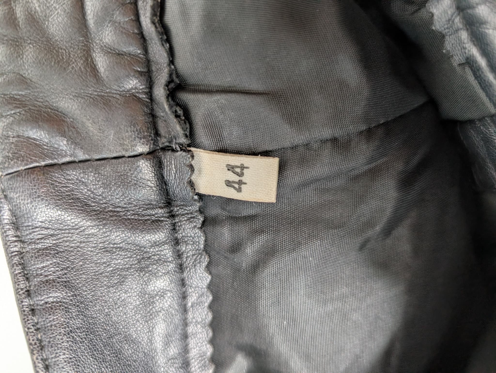 Vintage Leather Trousers Black With Gold Tone Studs Size 44 — photo 10 of 10