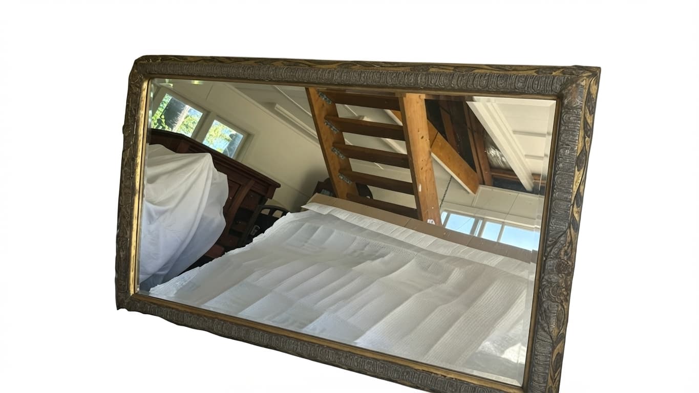 Vintage Ornate Gold Gilt Rectangular Wall Mirror Large Decorative Frame — photo 1 of 6