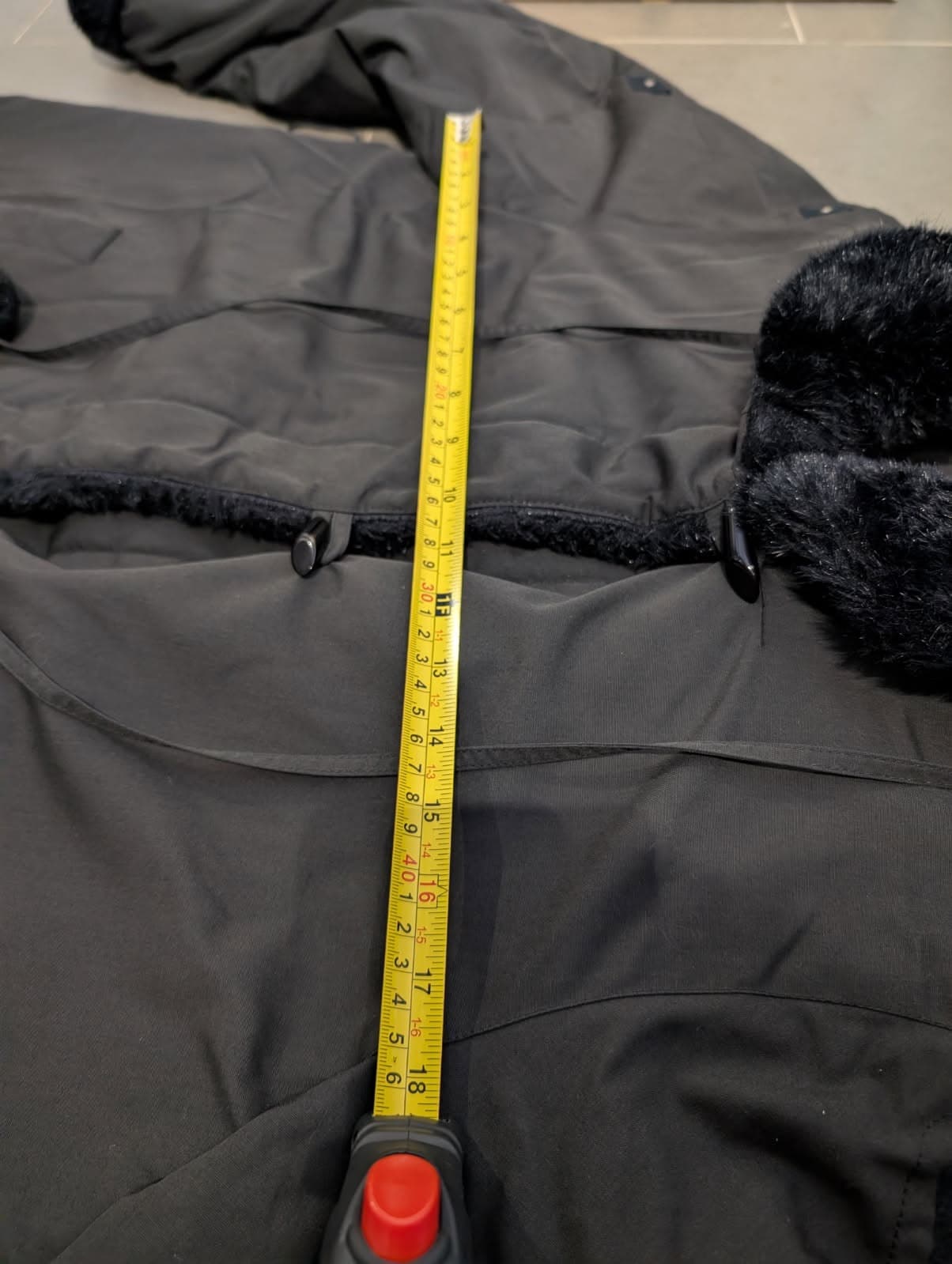 Vintage Quilted Faux Fur Trimmed Coat with Pom-Poms - Black — photo 2 of 6
