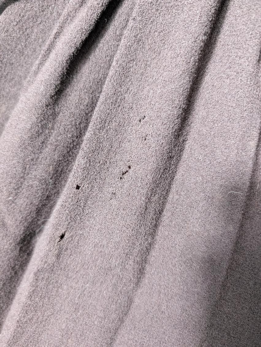 Vintage Raoul Couture Brown Wool Evening Dress with Faux Fur Collar — photo 8 of 9