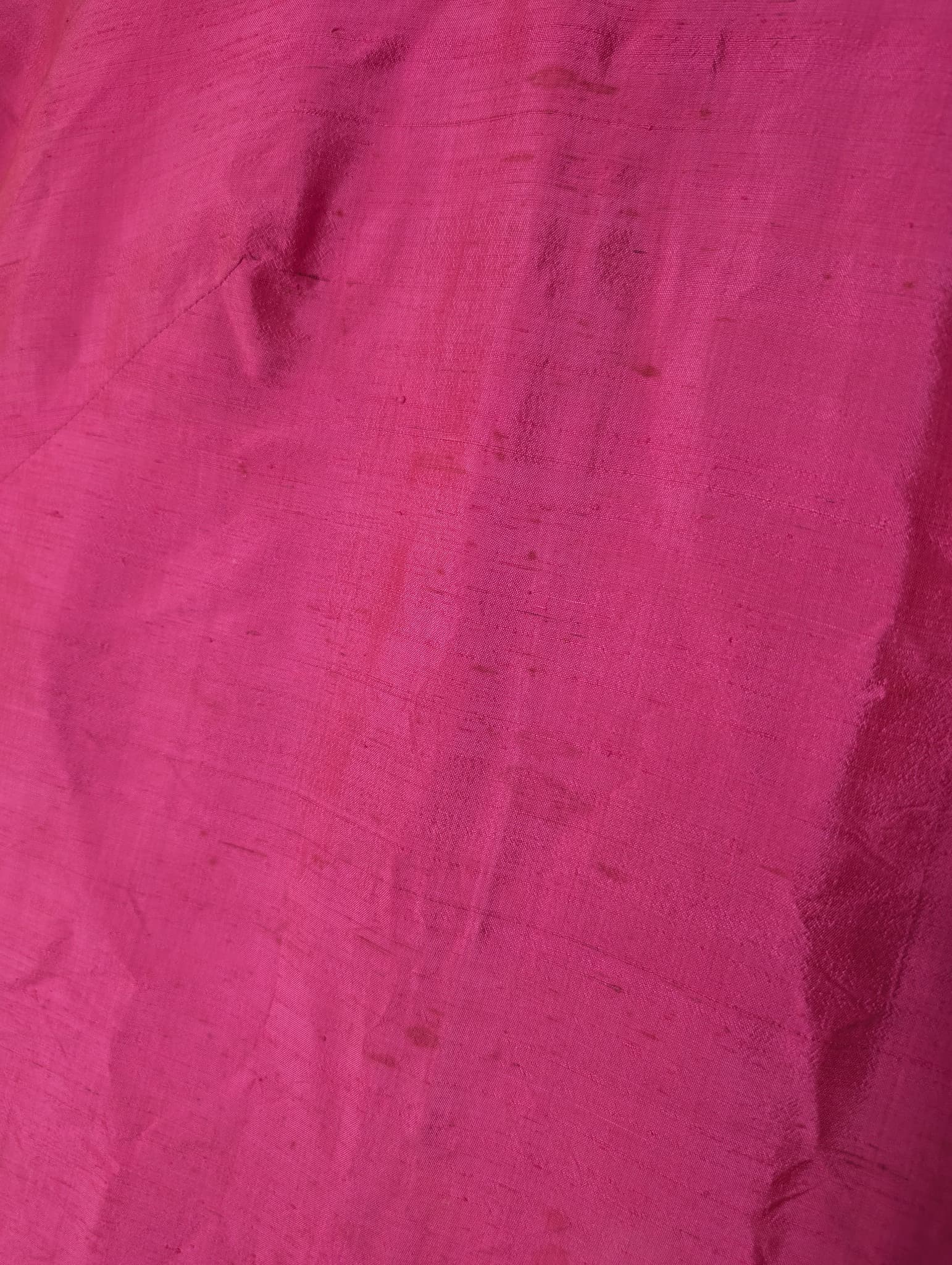 Vintage Raw Silk Cheongsam Tunic Dress Hot Pink — photo 6 of 8