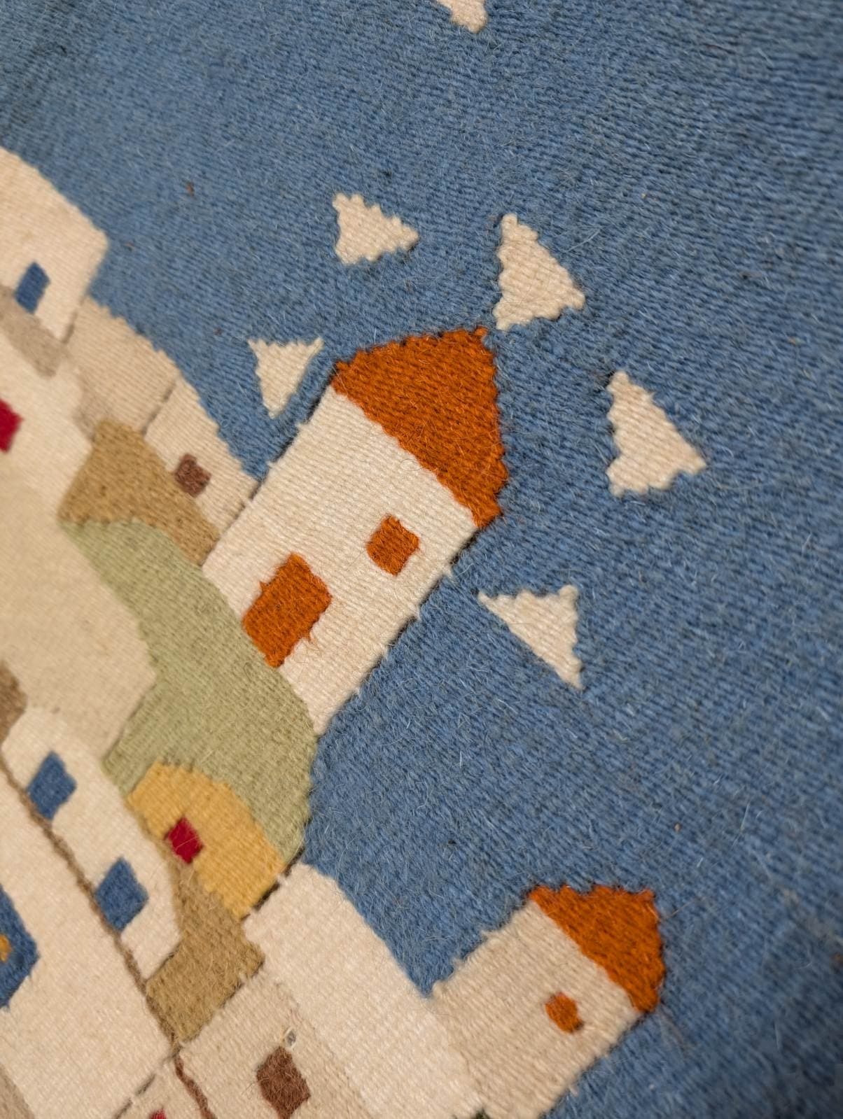 Vintage Roka Athens Handwoven Greek Village Tapestry Wall Hanging — photo 3 of 7