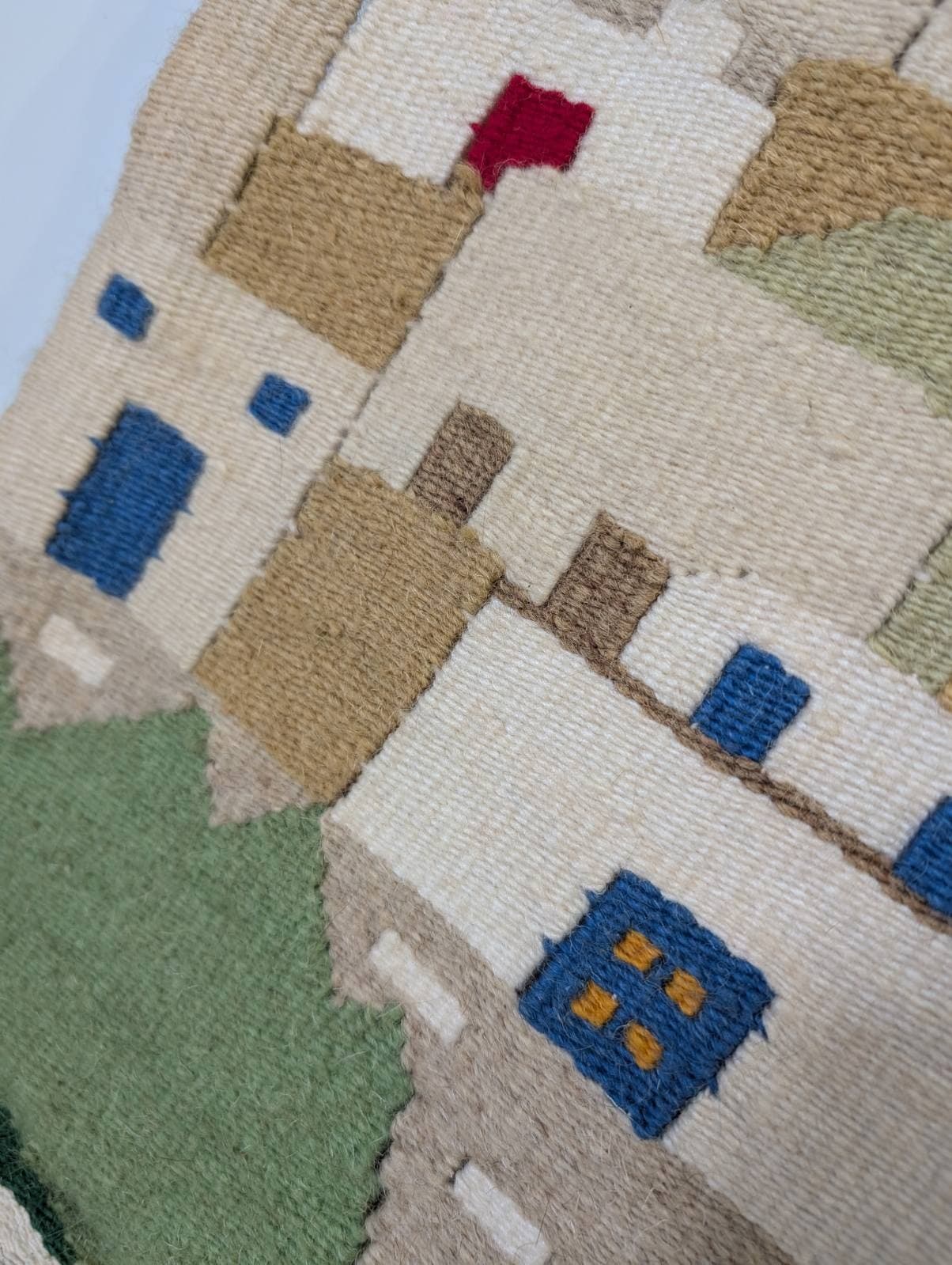 Vintage Roka Athens Handwoven Greek Village Tapestry Wall Hanging — photo 7 of 7
