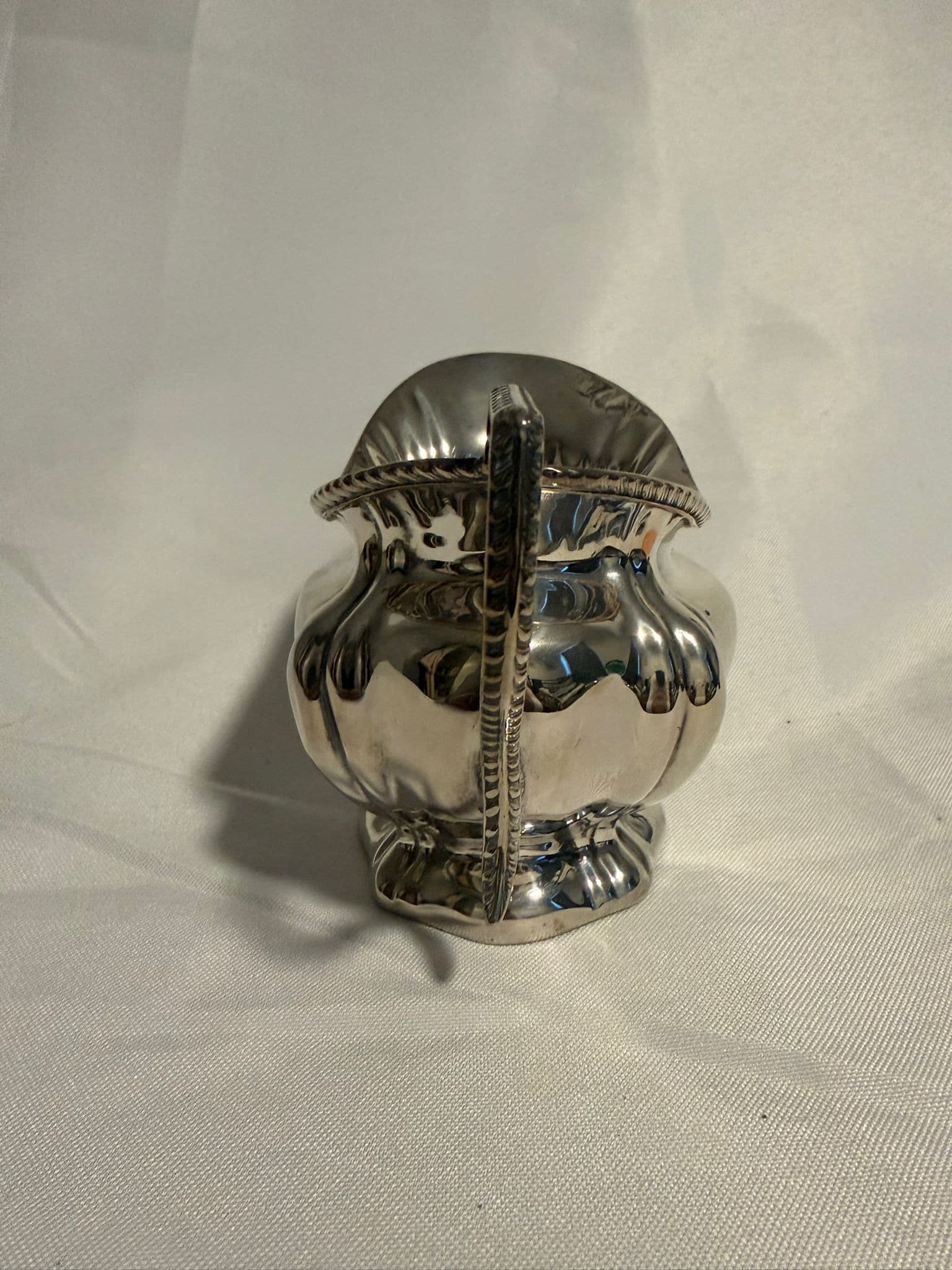 Vintage Silver Plated Creamer Pitcher Scalloped Design — photo 3 of 8