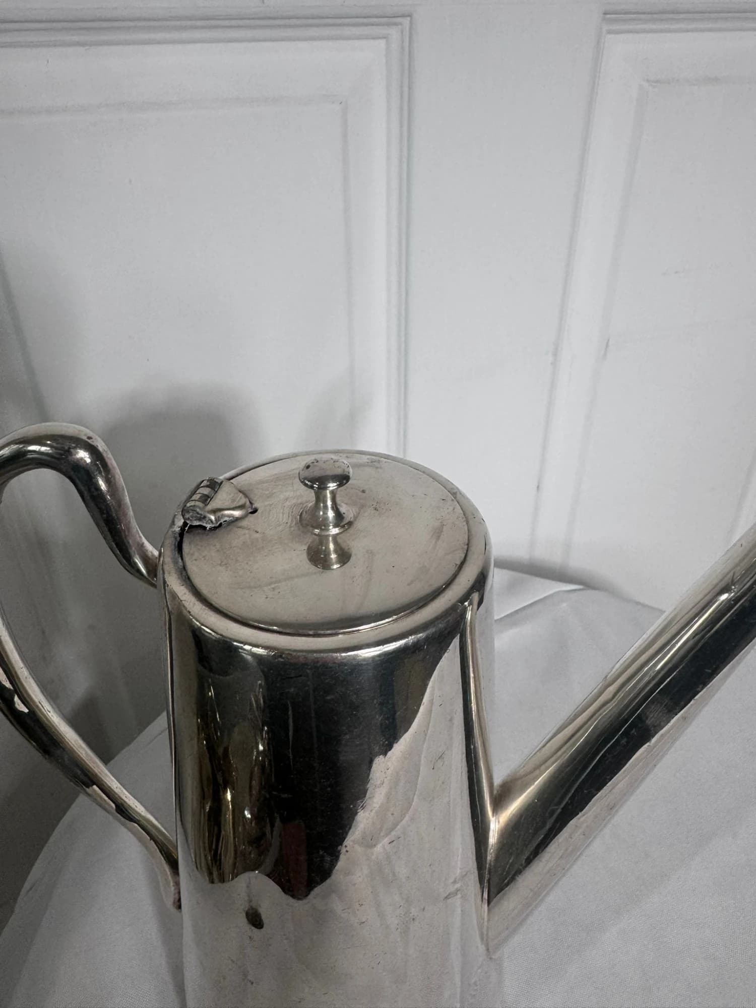 Vintage Silver Plated Tapered Coffee Pot - Elegant Mid-Century Style — photo 6 of 12
