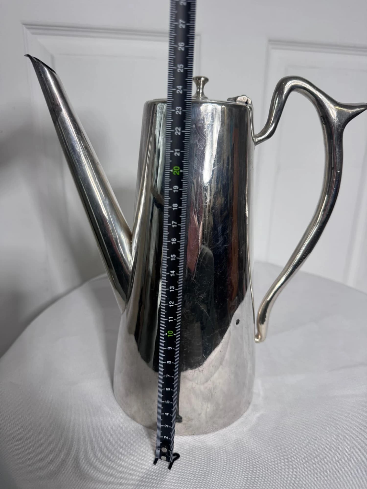 Vintage Silver Plated Tapered Coffee Pot - Elegant Mid-Century Style — photo 12 of 12