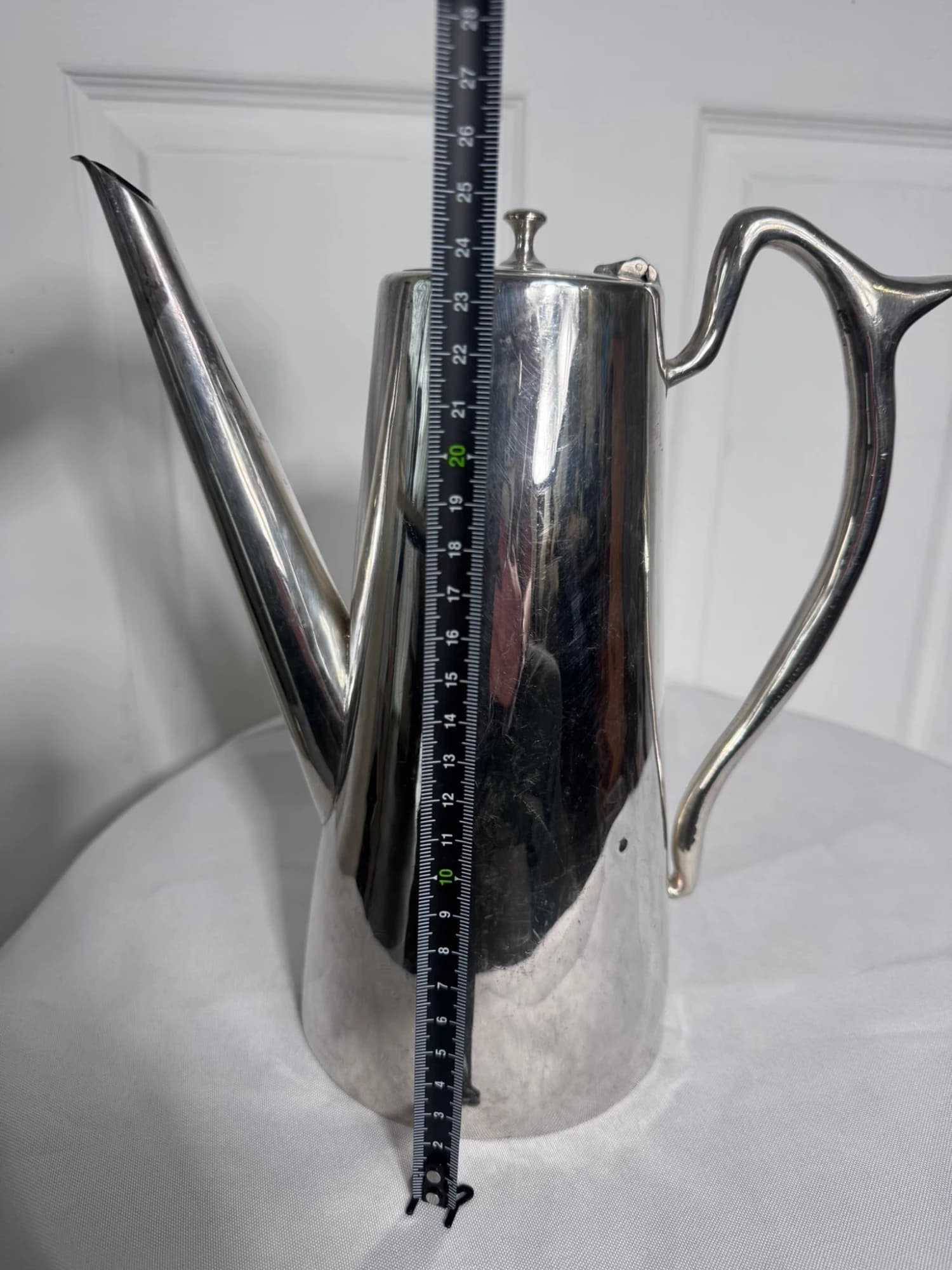 Vintage Silver Plated Tapered Coffee Pot - Elegant Mid-Century Style — photo 11 of 12