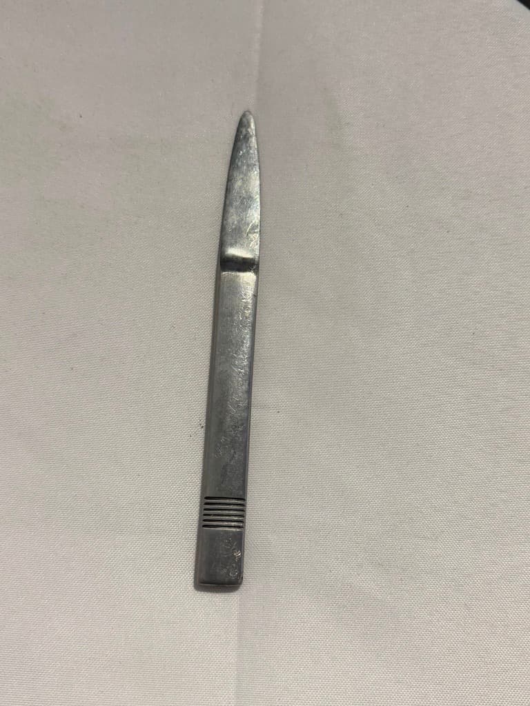 Vintage Stainless Steel Letter Opener Minimalist Design — photo 4 of 4