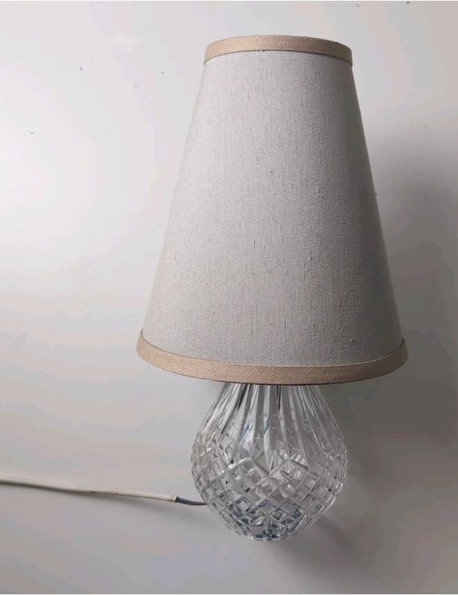 Waterford Crystal Lismore Table Lamp - Vintage Faceted Cut Crystal Base — photo 6 of 9