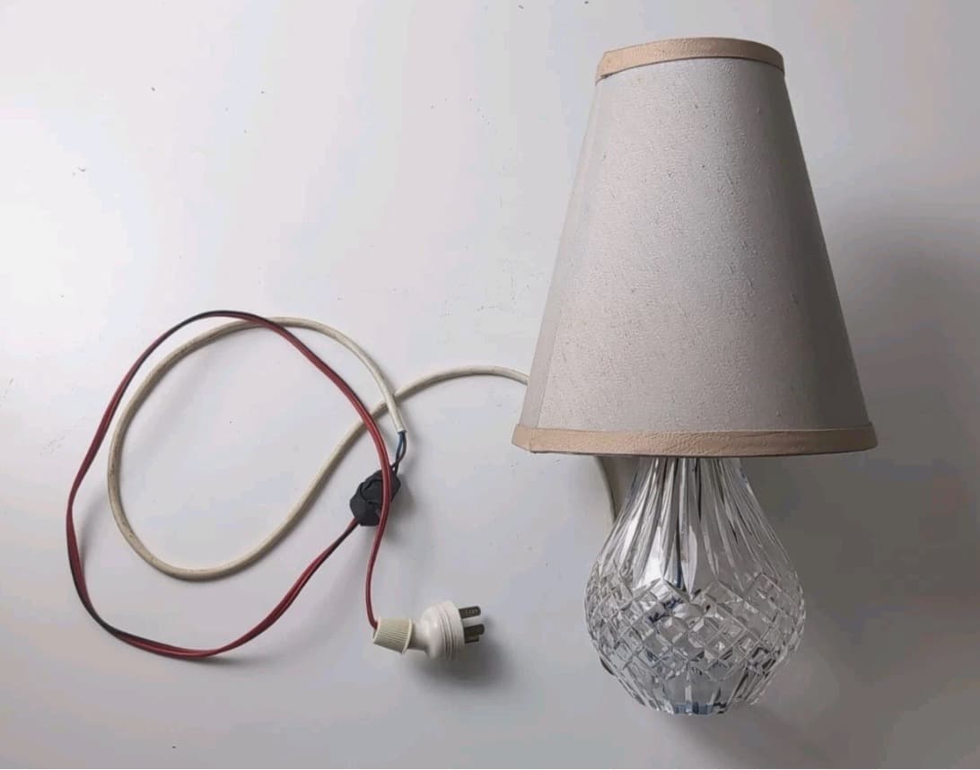 Waterford Crystal Lismore Table Lamp - Vintage Faceted Cut Crystal Base — photo 9 of 9
