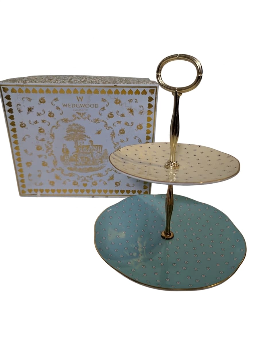 Wedgwood Harlequin Collection Polka Dot 2-Tier Cake Stand — photo 1 of 11