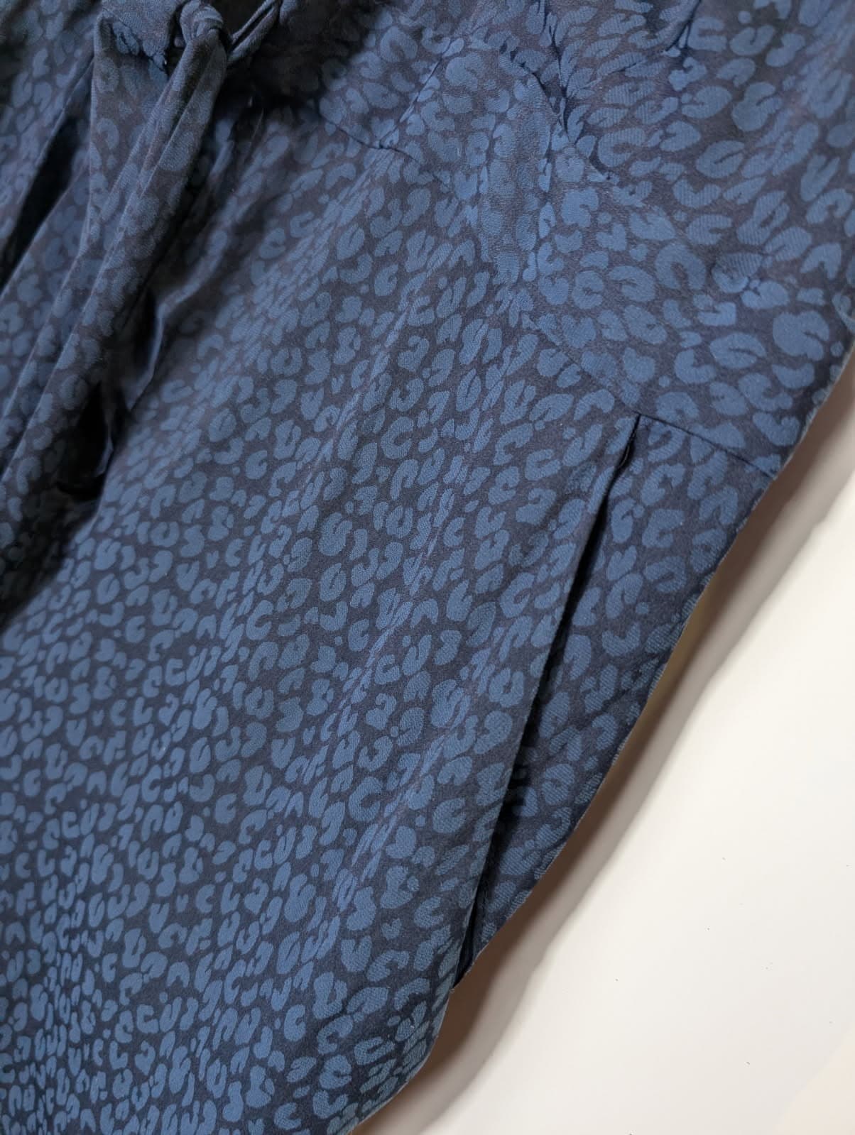 Whistles Floral Jacquard Wrap Jumpsuit Navy Blue UK 10 — photo 4 of 8