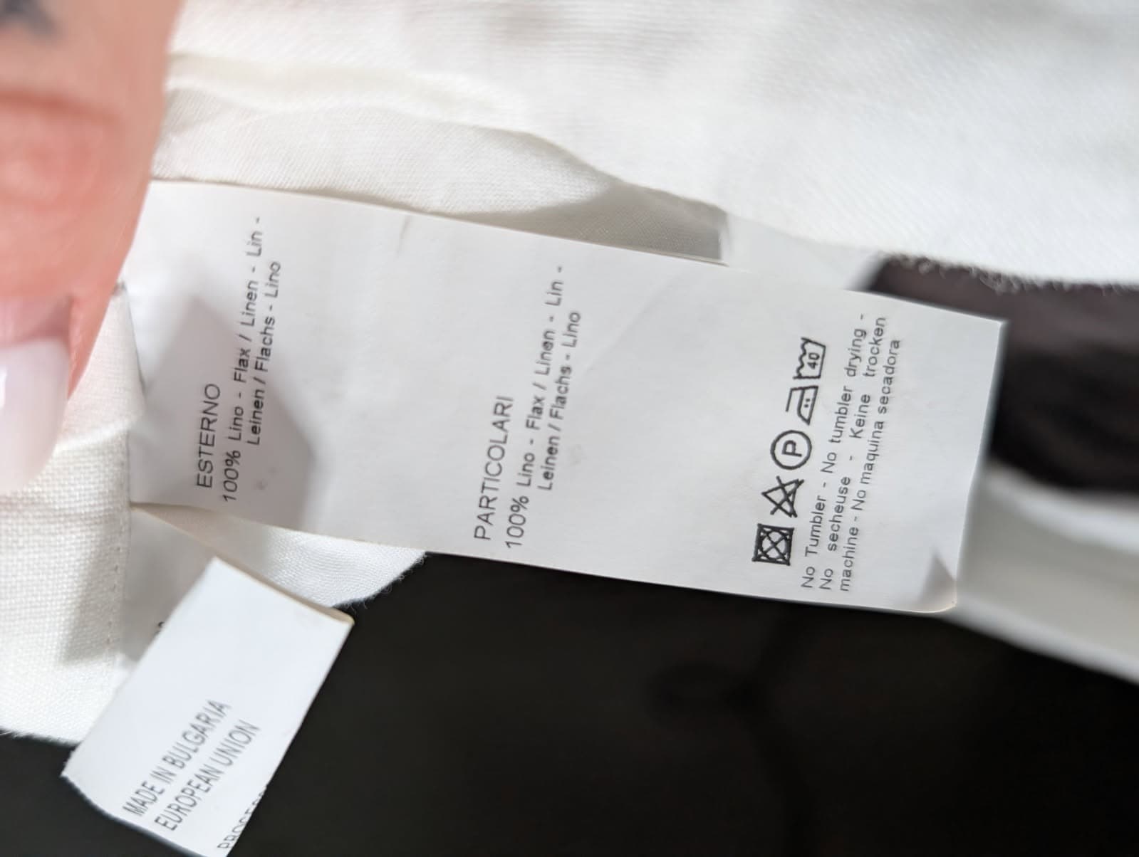 White Linen Midi Skirt with Eyelet Lace Detail EU 46 — photo 6 of 7