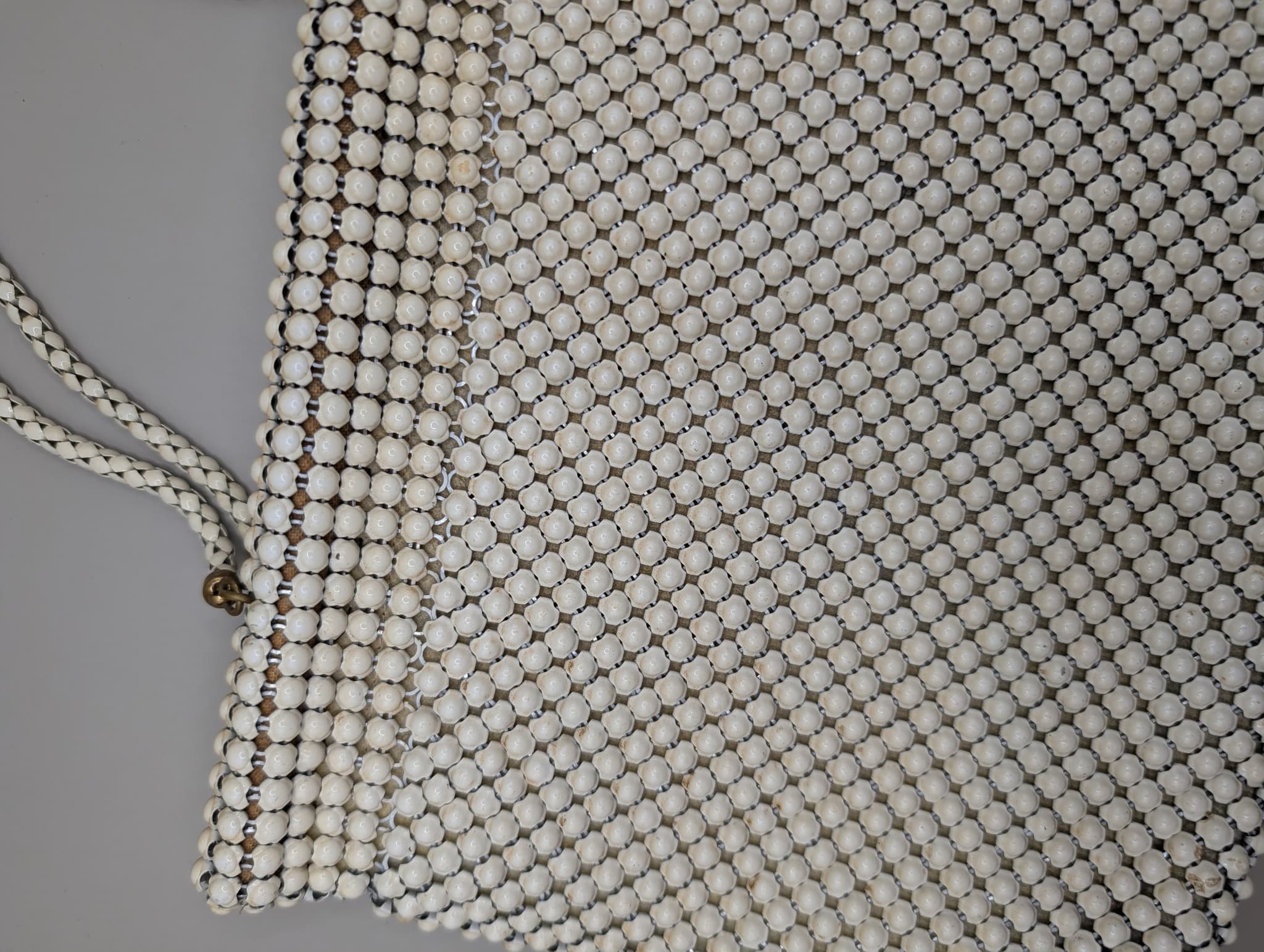 WHITING & DAVIS CO. Vintage Mesh Handbag White — photo 2 of 8