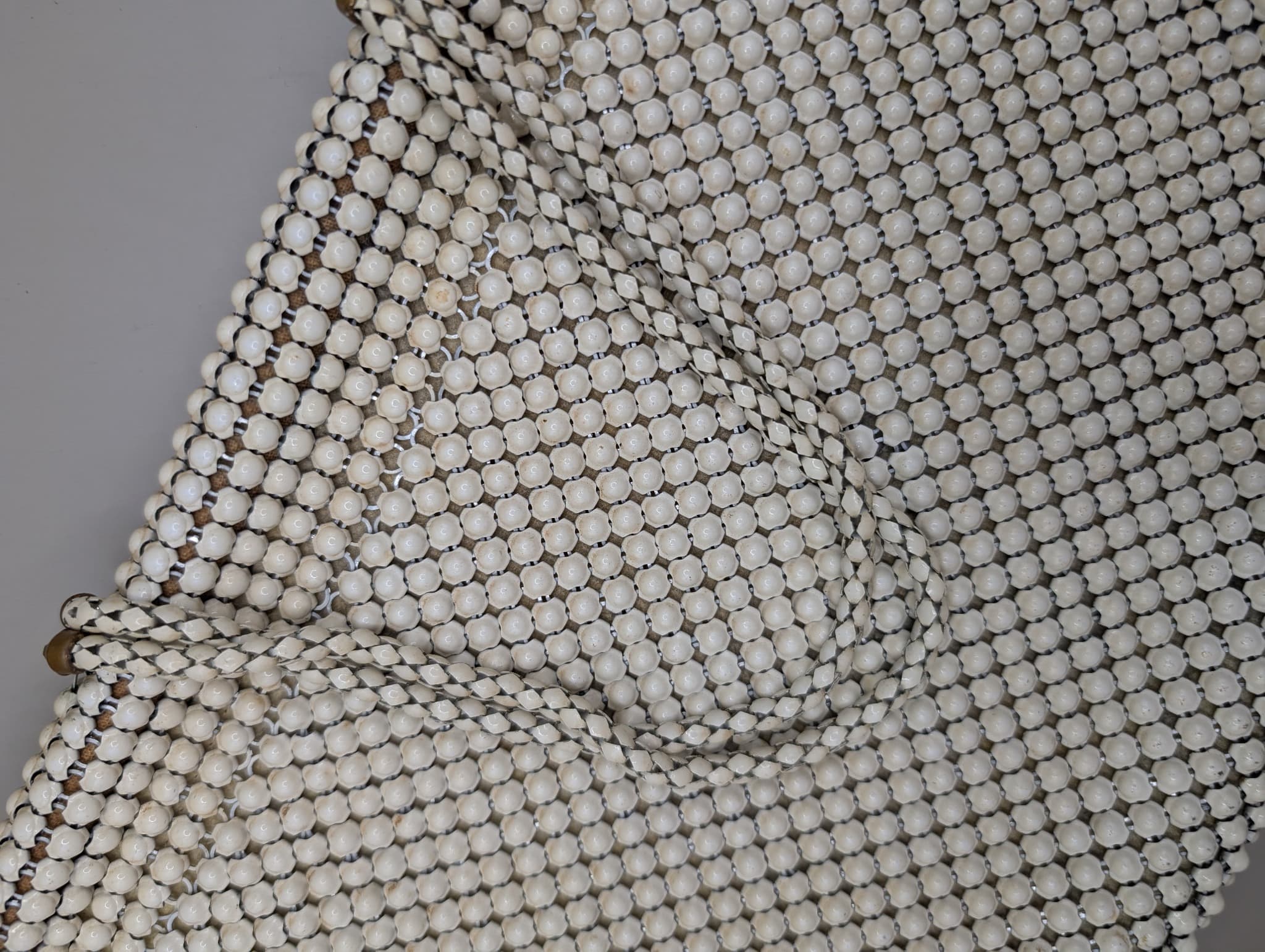 WHITING & DAVIS CO. Vintage Mesh Handbag White — photo 3 of 8