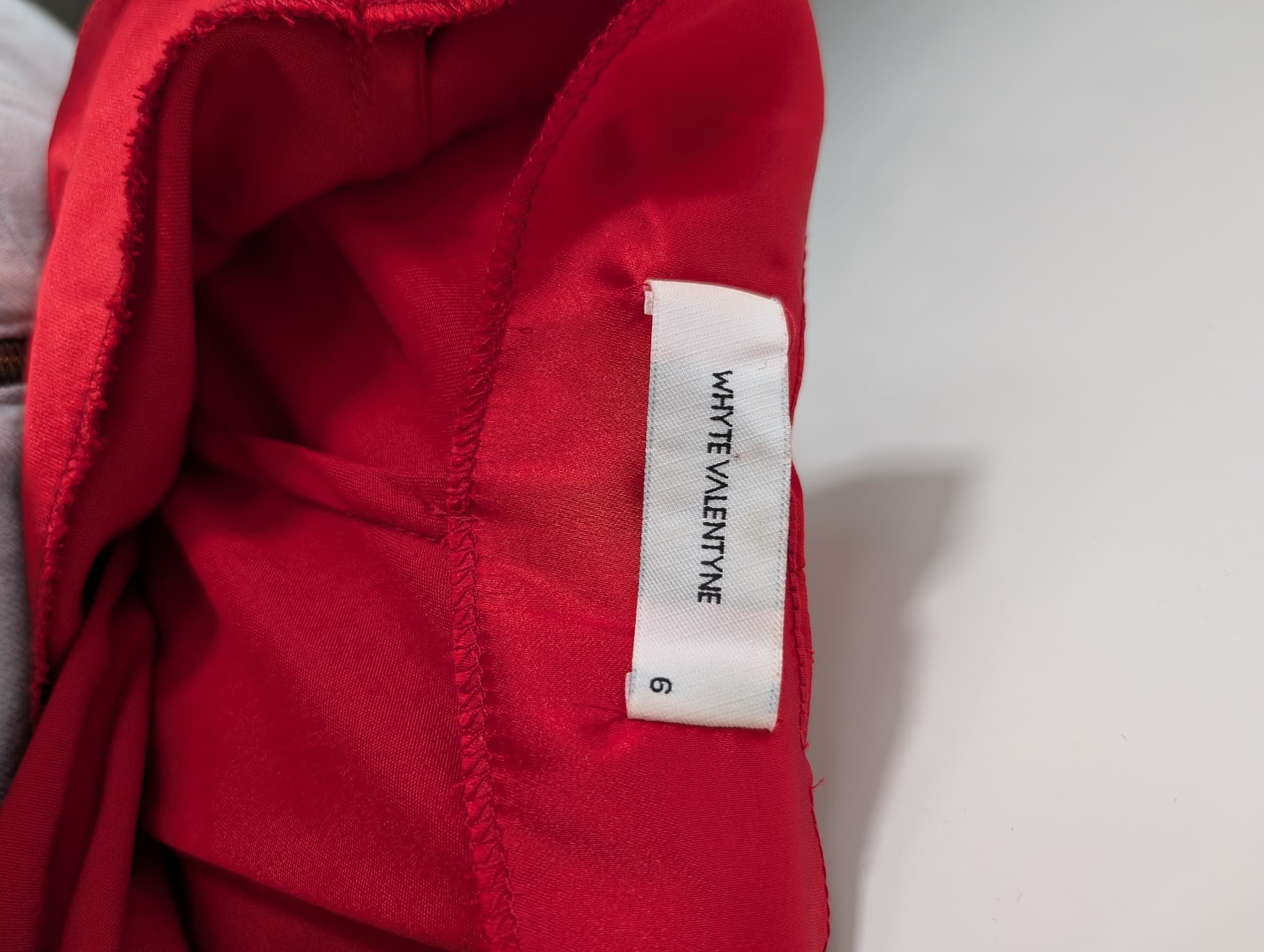Whyte Valentyne Satin Cowl Neck Midi Slip Dress Red Size 6 — photo 6 of 6