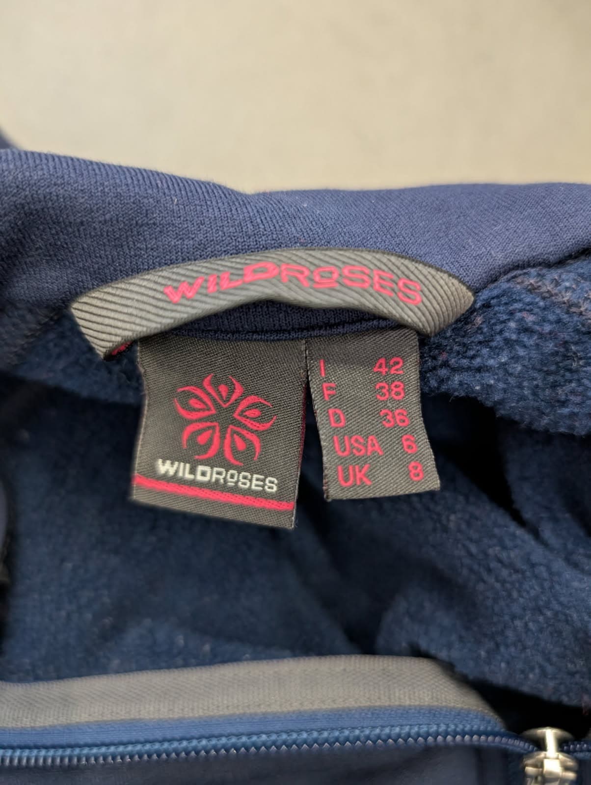 Wild Roses Women's Technical Polartec Fleece Jacket - Navy Blue — photo 8 of 10