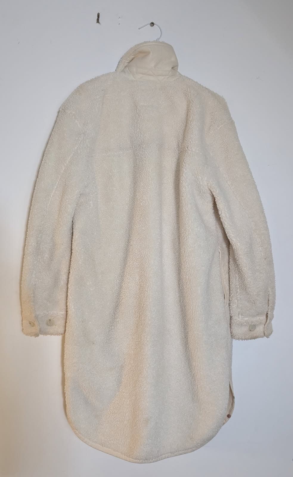 Wilfred Free Teddy Shacket - Cream Sherpa Faux Fur Jacket Size S — photo 3 of 6