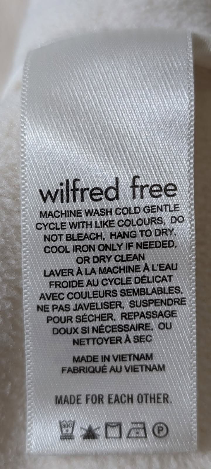 Wilfred Free Teddy Shacket - Cream Sherpa Faux Fur Jacket Size S — photo 6 of 6