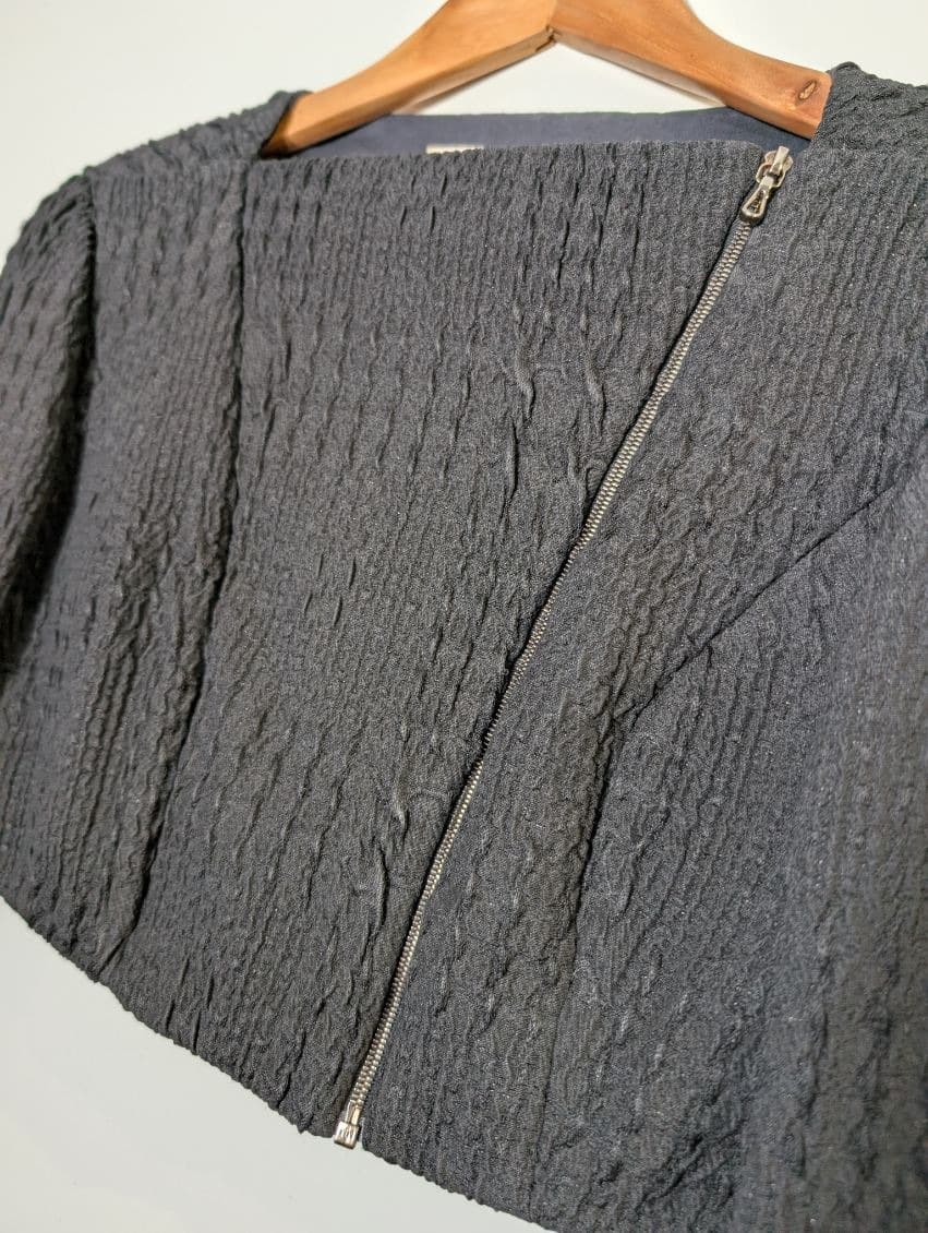 Willow Textured Cropped Biker Jacket - Black Women's Size 8 — photo 10 of 10