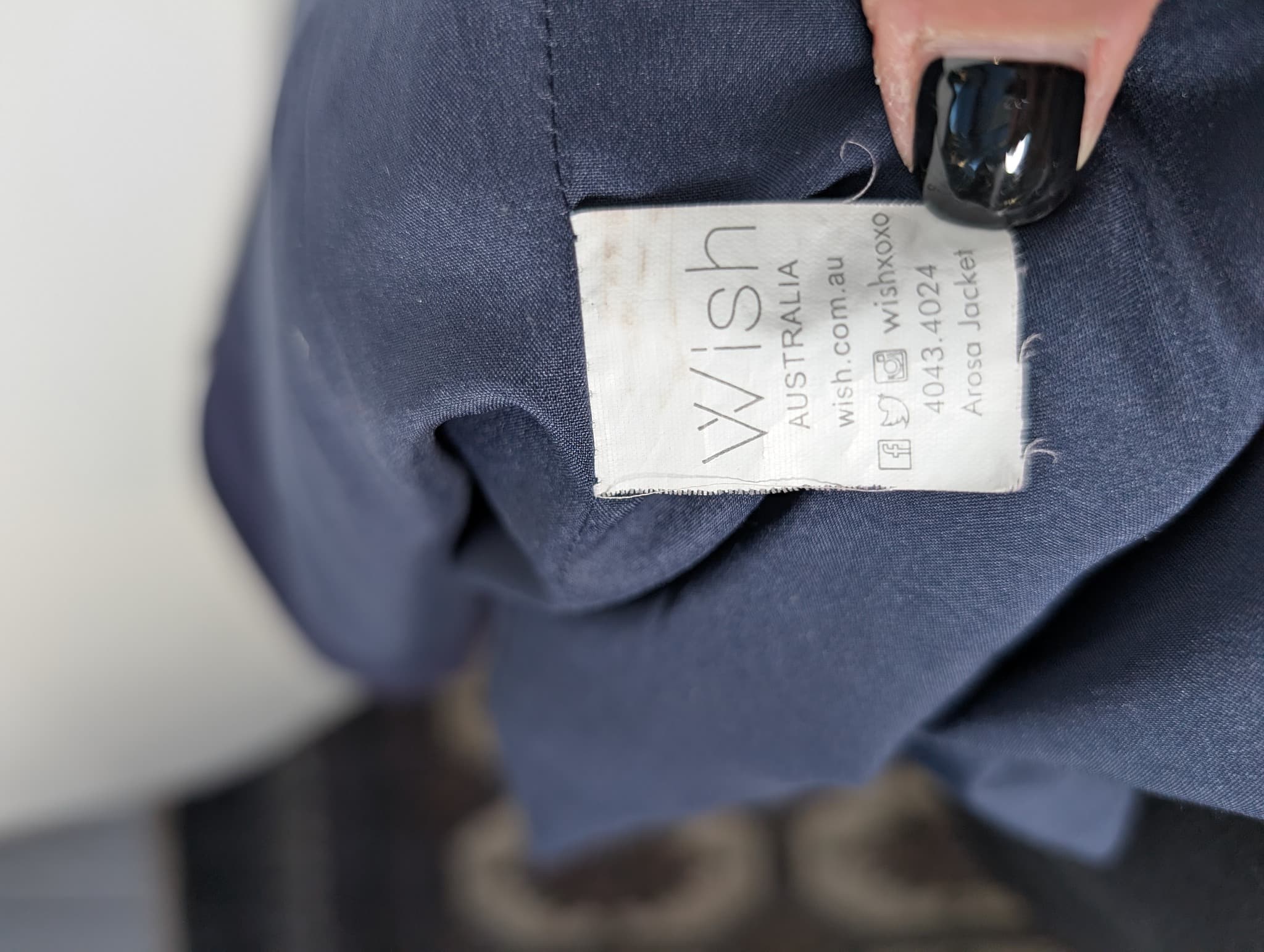 Wish Open Front Blazer Navy Blue Size 12 — photo 6 of 7