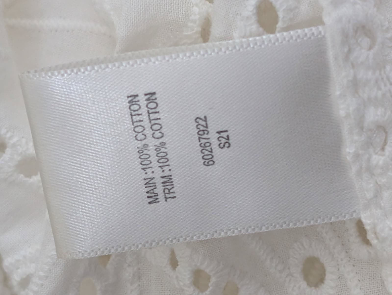 Witchery Broderie Anglaise Button-Down Shirt White Women's Size 8 — photo 5 of 9