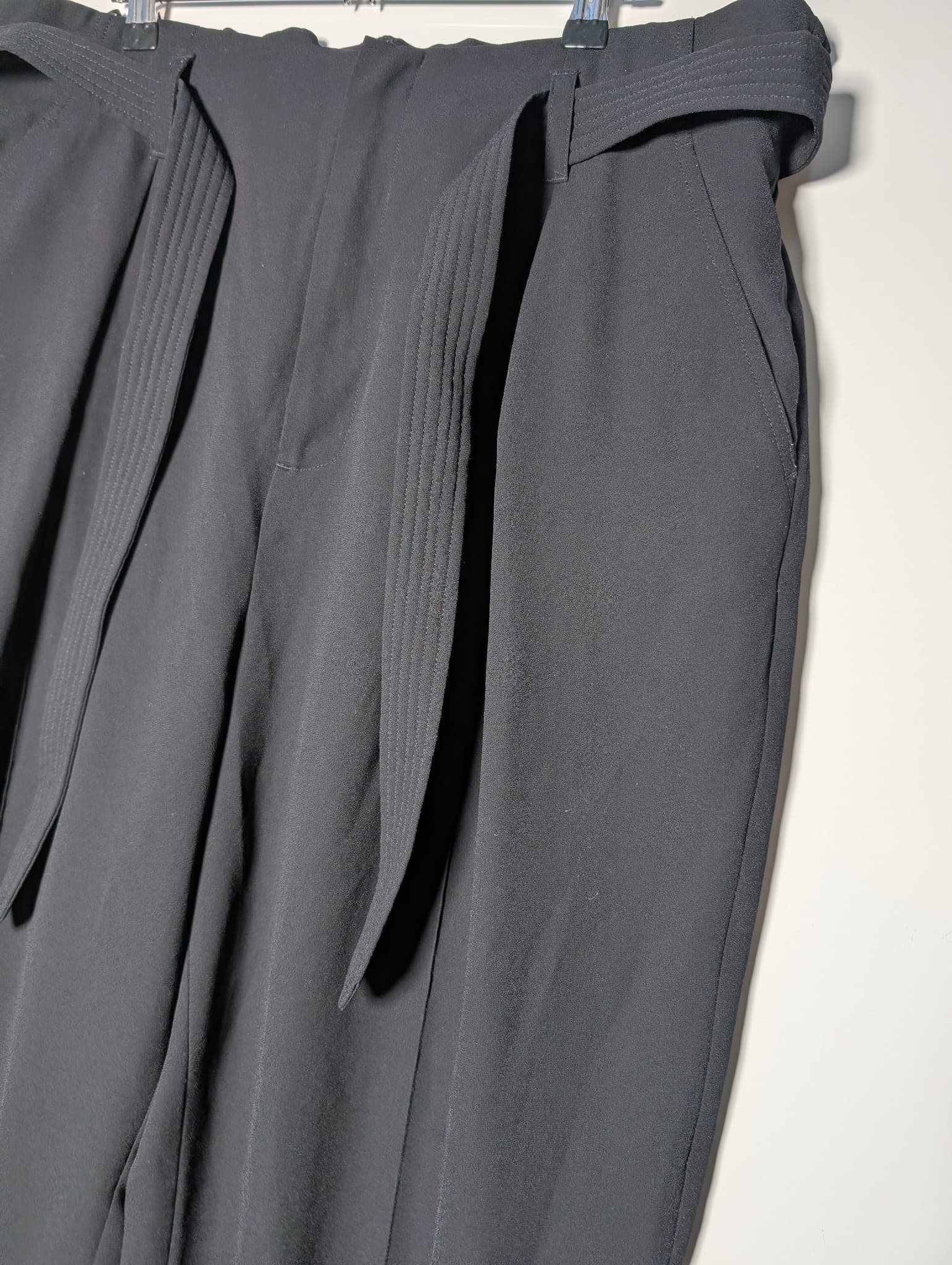 Witchery High-Waisted Tie-Waist Trousers Black Women's Size 16 — photo 2 of 7