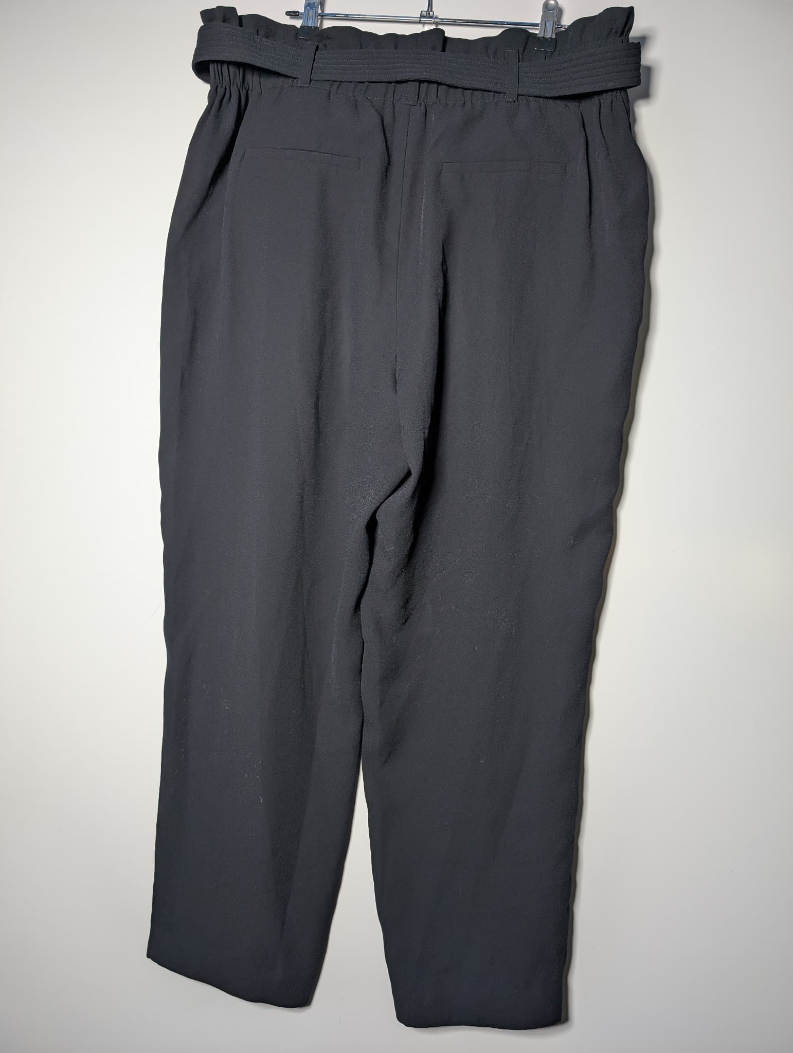 Witchery High-Waisted Tie-Waist Trousers Black Women's Size 16 — photo 4 of 7
