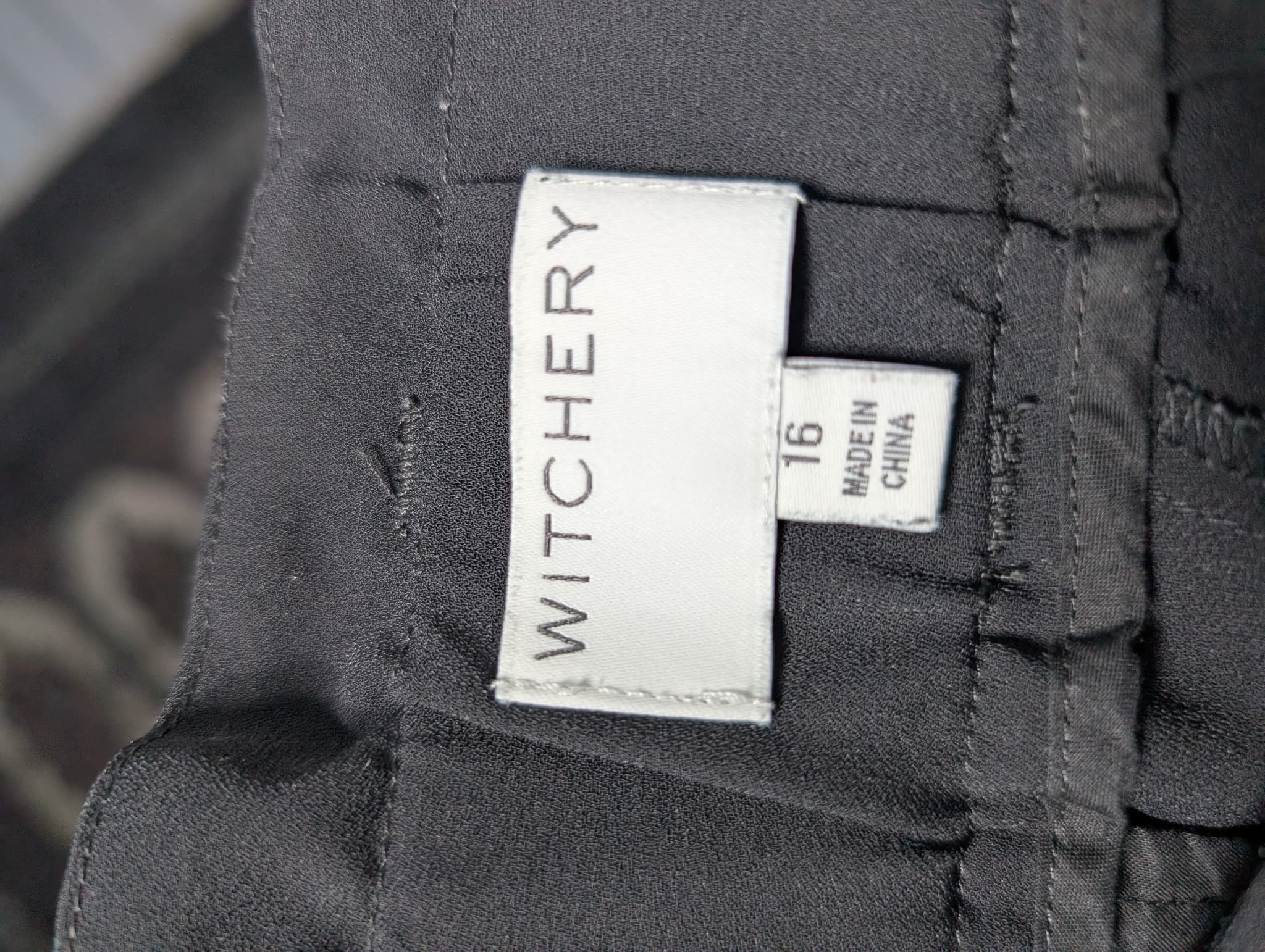 Witchery High-Waisted Tie-Waist Trousers Black Women's Size 16 — photo 5 of 7