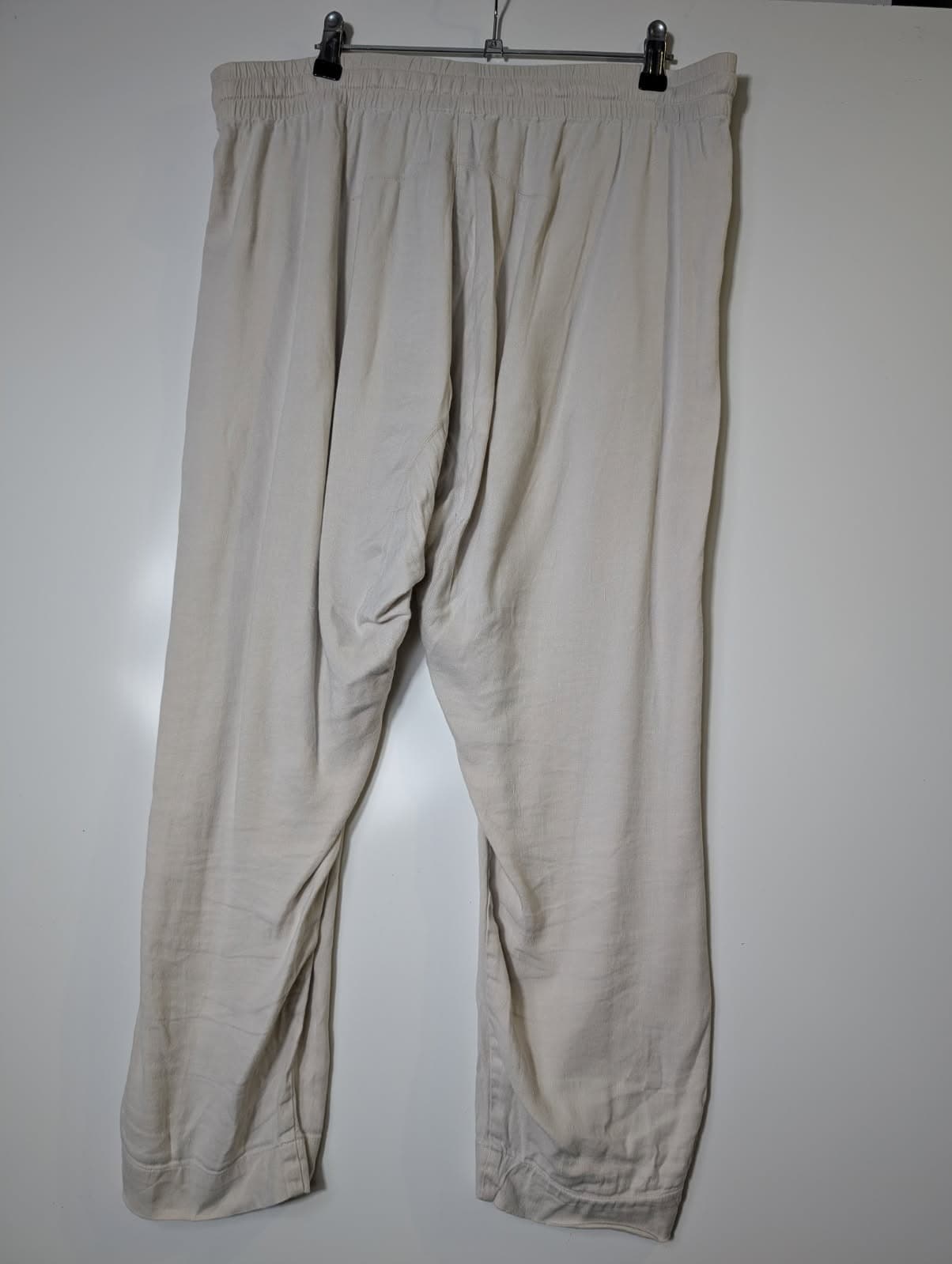 Witchery Linen Blend Drawstring Jogger Pants Beige Women's Size 12 — photo 6 of 8