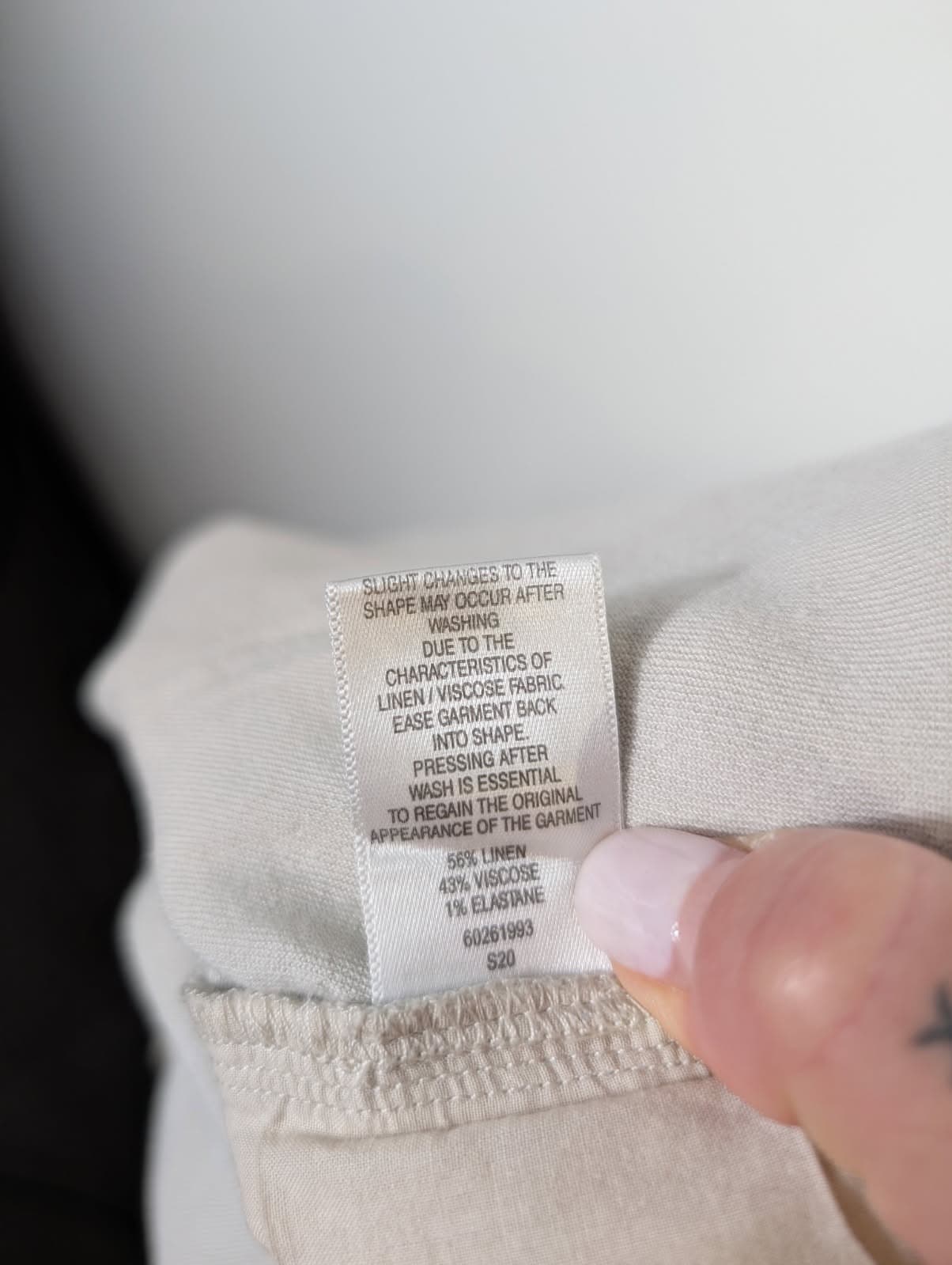 Witchery Linen Blend Drawstring Jogger Pants Beige Women's Size 12 — photo 5 of 8