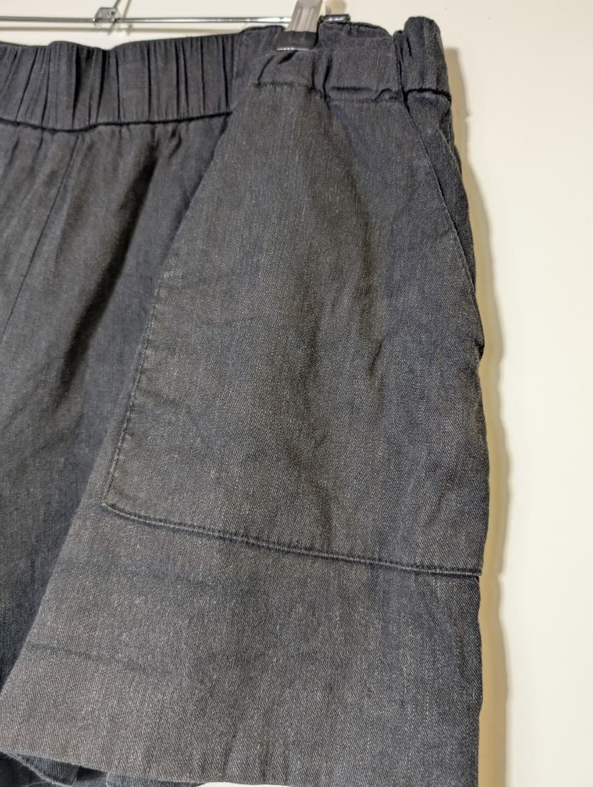 Witchery Linen Blend Elastic Waist Shorts Charcoal Grey Size 12 — photo 6 of 7