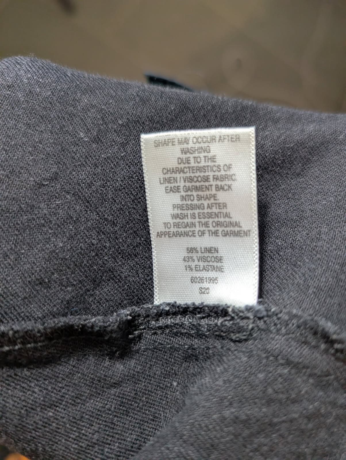 Witchery Linen Blend Elastic Waist Shorts Charcoal Grey Size 12 — photo 7 of 7