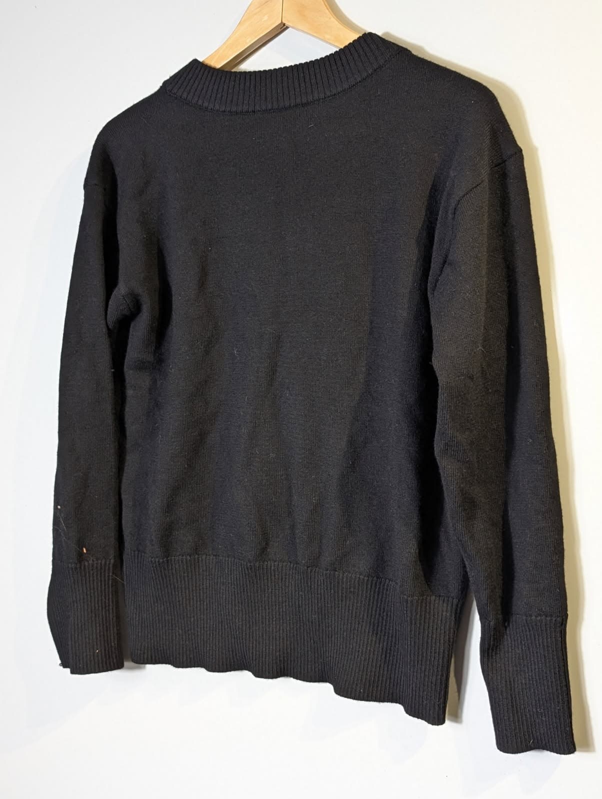 Witchery Merino Wool Ribbed Knit Sweater Black Size XS — photo 3 of 8