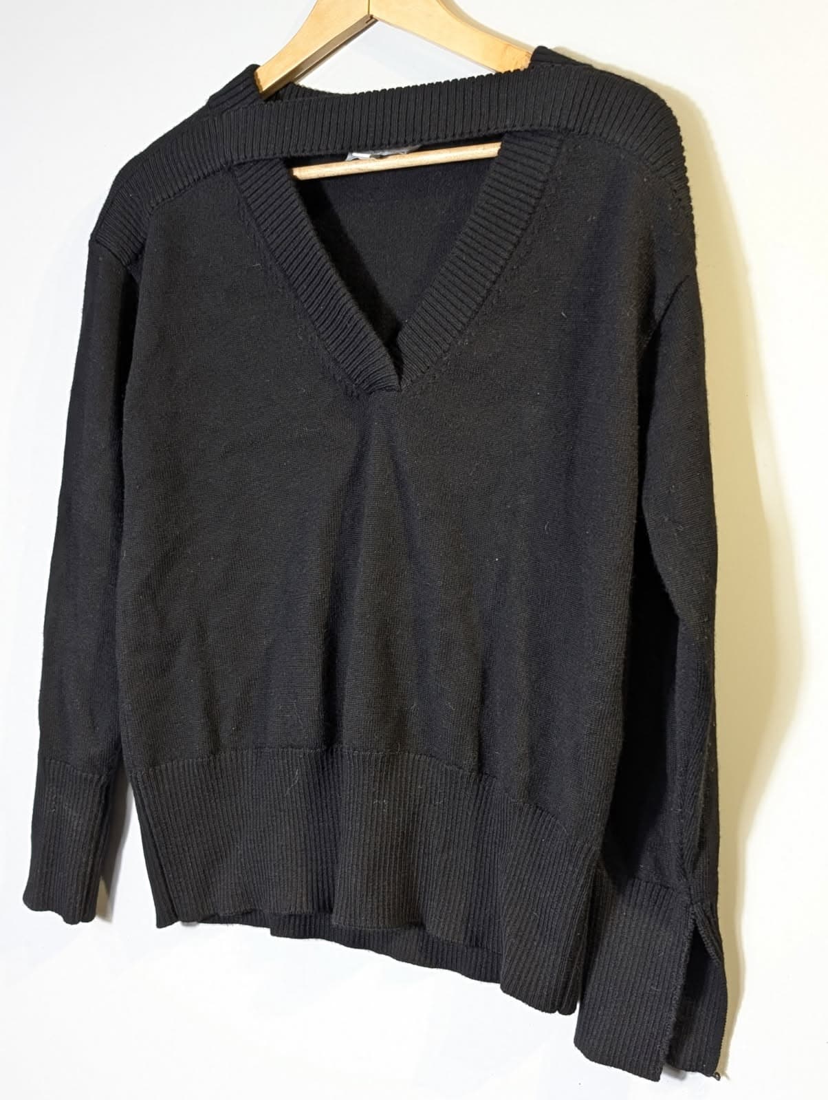 Witchery Merino Wool Ribbed Knit Sweater Black Size XS — photo 1 of 8